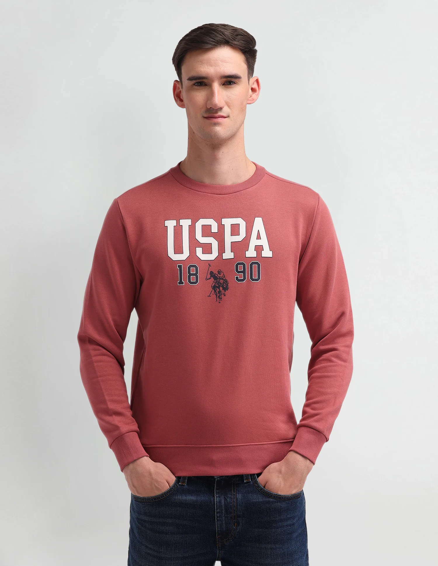 Crew Neck Brand Printed Sweatshirt - Image 6