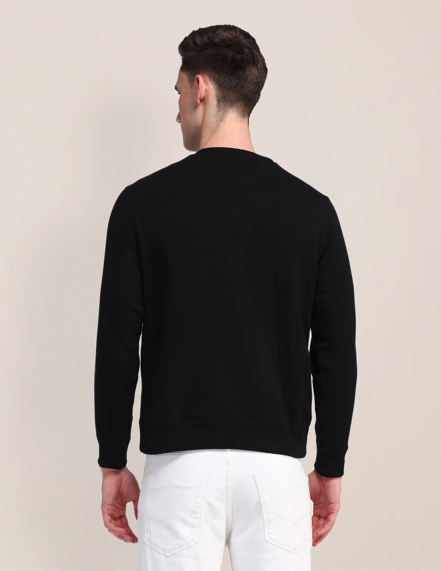 Crew Neck Typographic Sweatshirt - Image 5