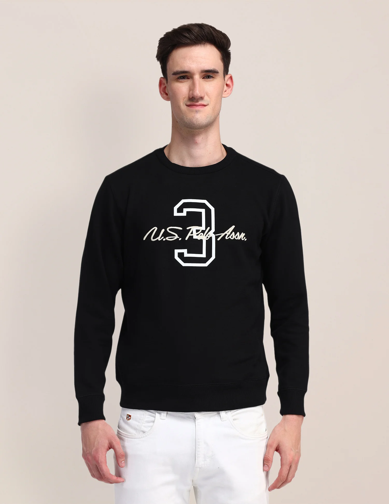 Crew Neck Typographic Sweatshirt - Image 6