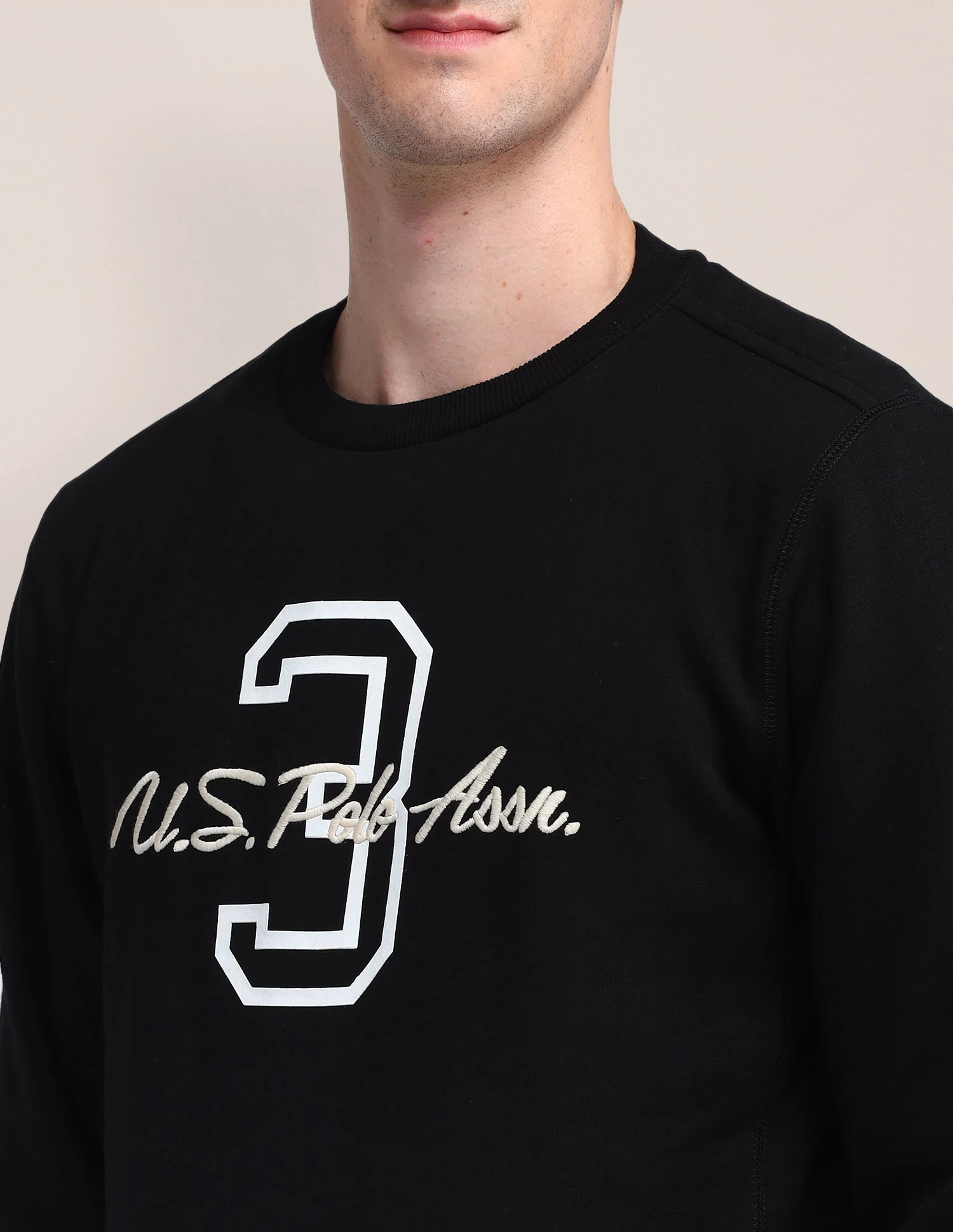 Crew Neck Typographic Sweatshirt - Image 7