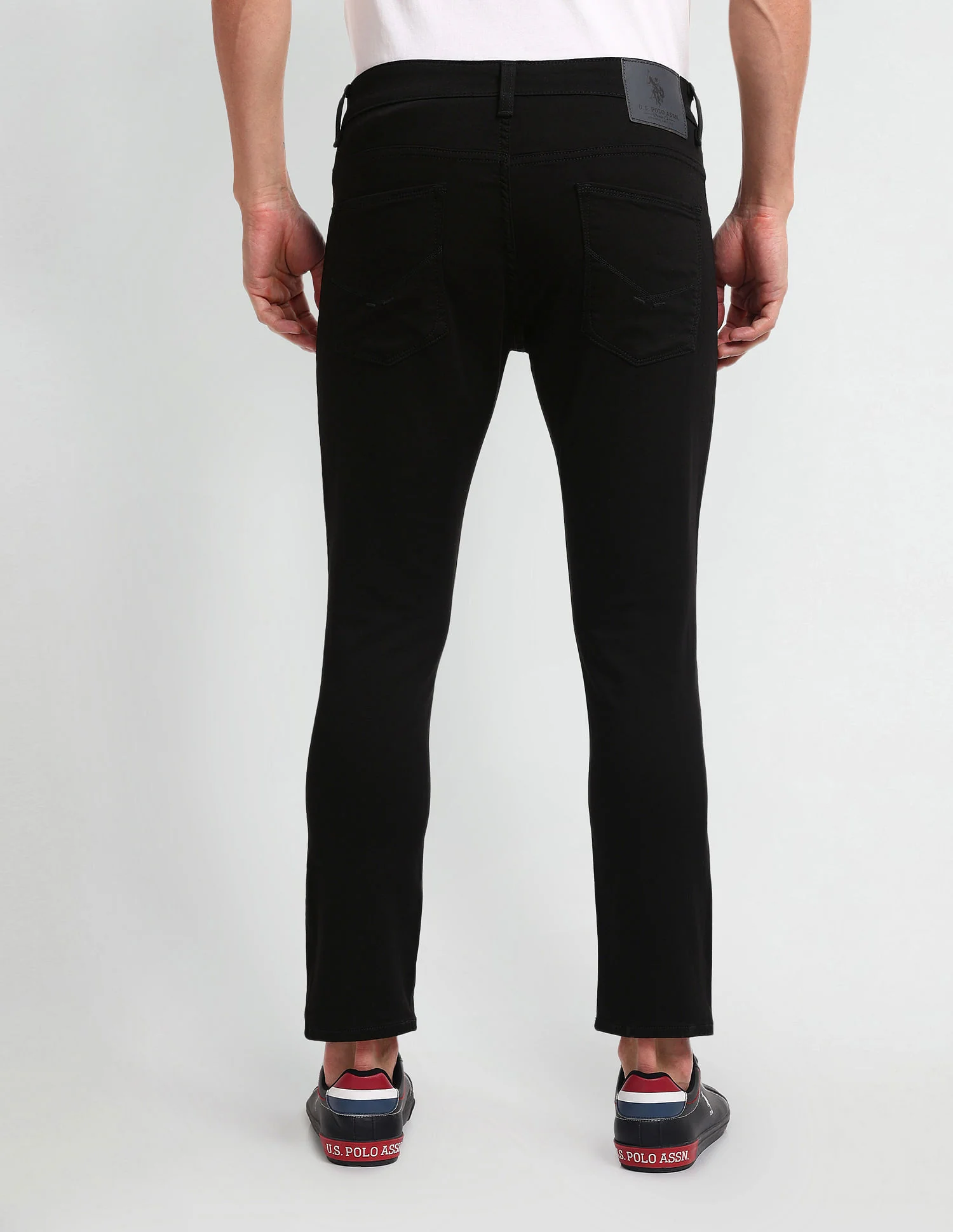 Henry Tapered Cropped Fit Black Jeans - Image 5