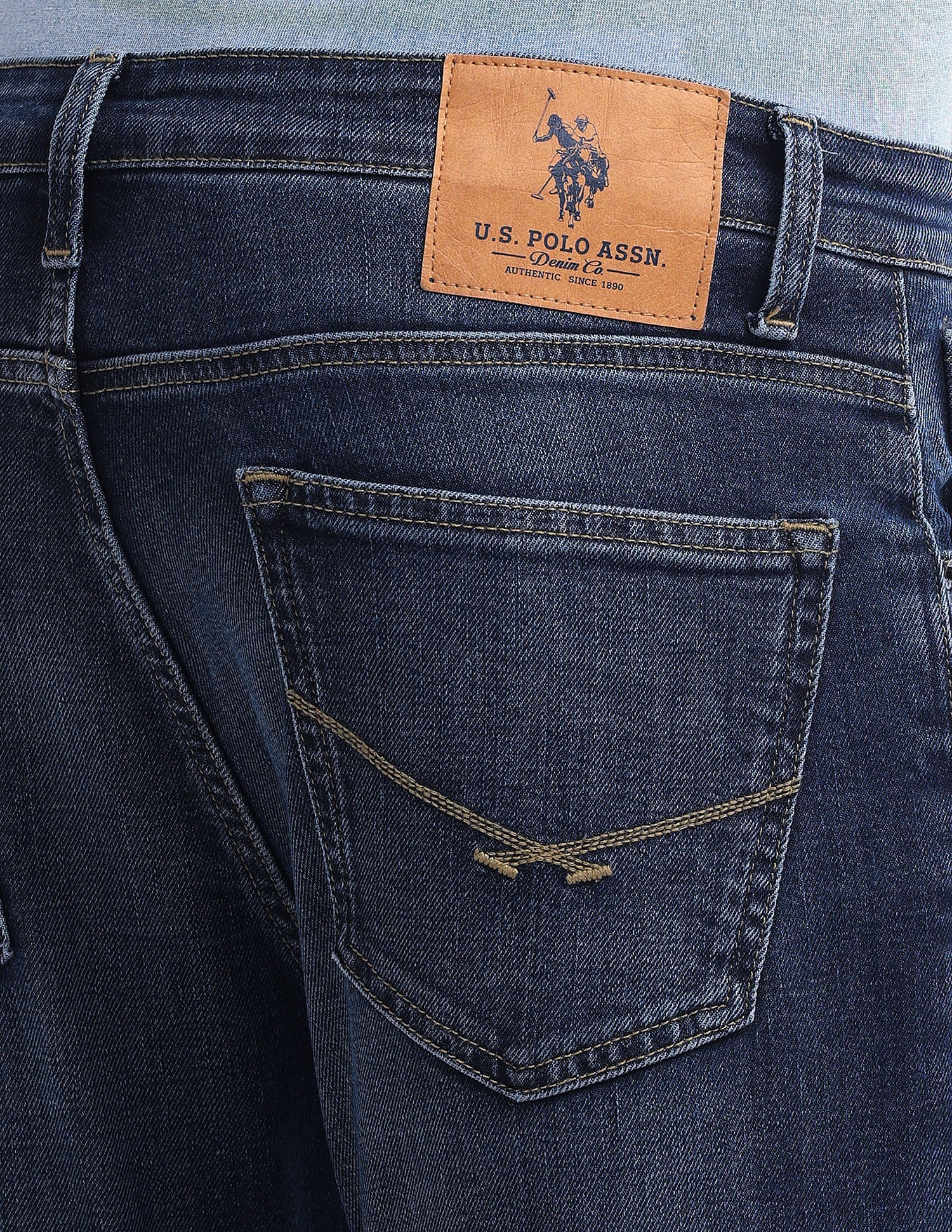 Henry Tapered Cropped Fit Blue Jeans - Image 8