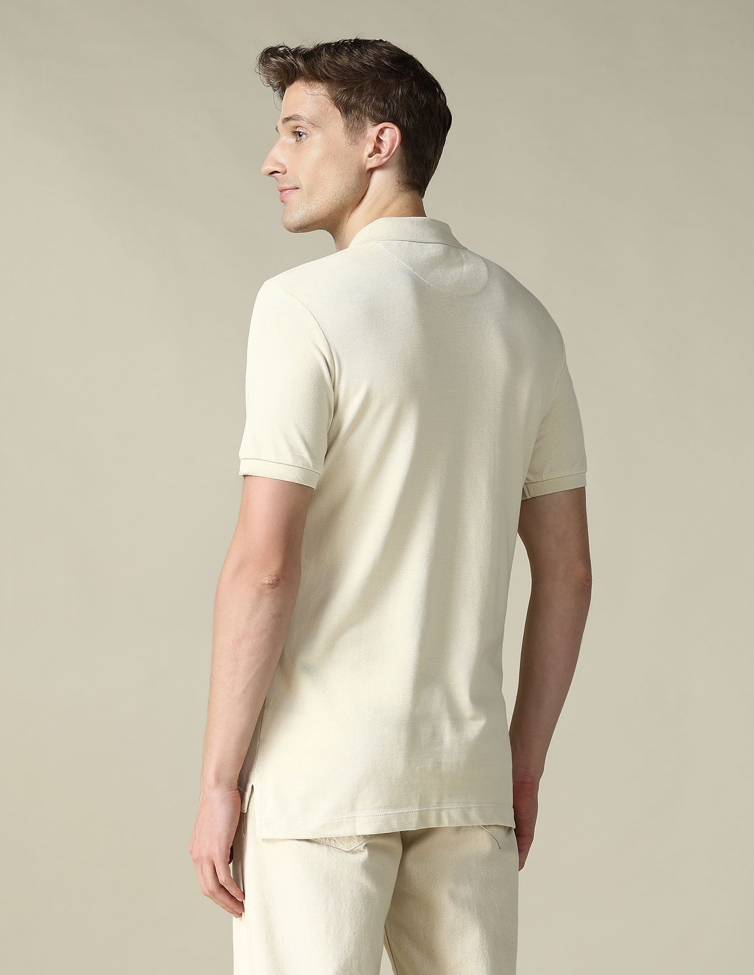 Cut & Sew Brand Embroidered Regular Fit Polo Shirt - Image 5