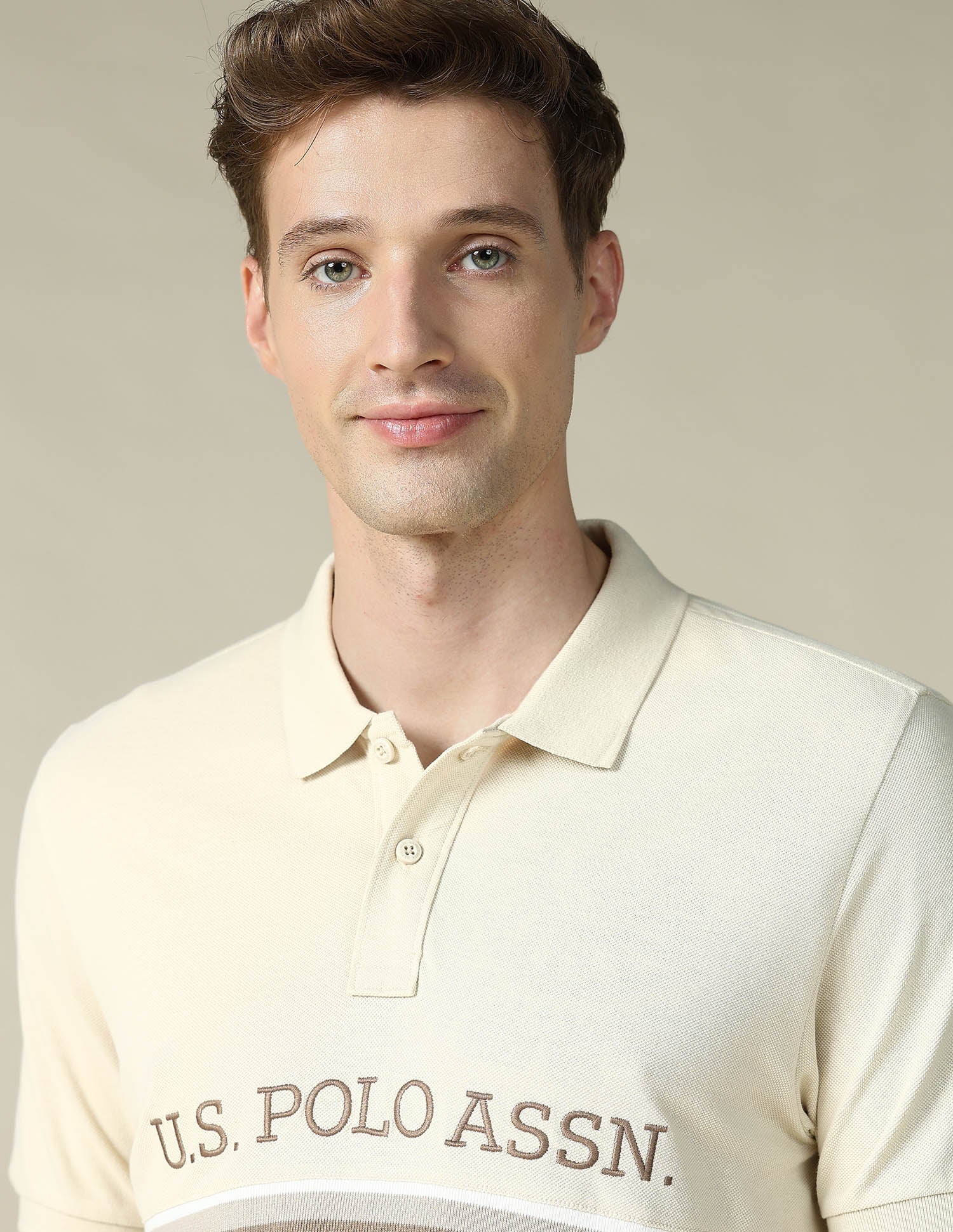Cut & Sew Brand Embroidered Regular Fit Polo Shirt - Image 7
