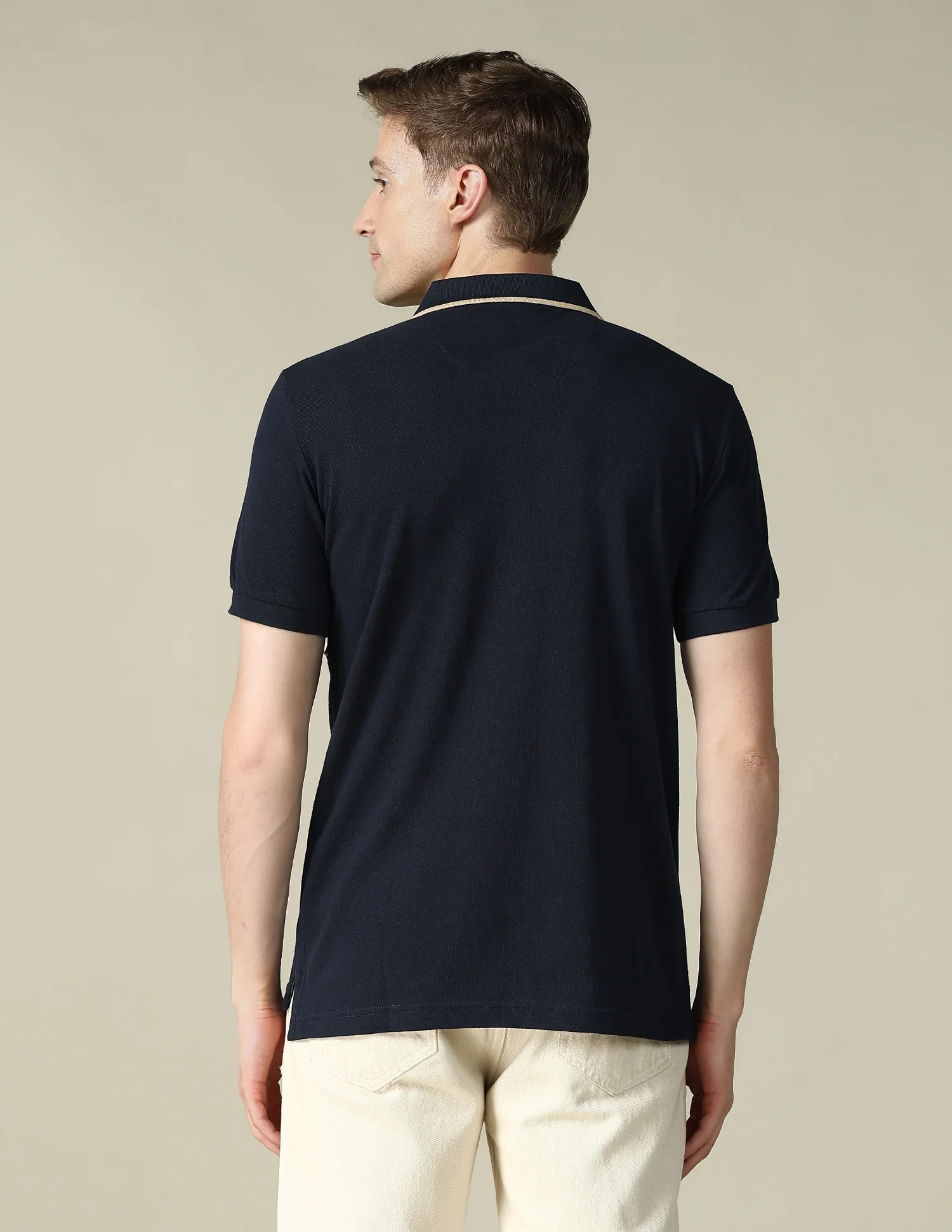 Cut & Sew Brand Embroidered Regular Fit Polo Shirt - Image 5