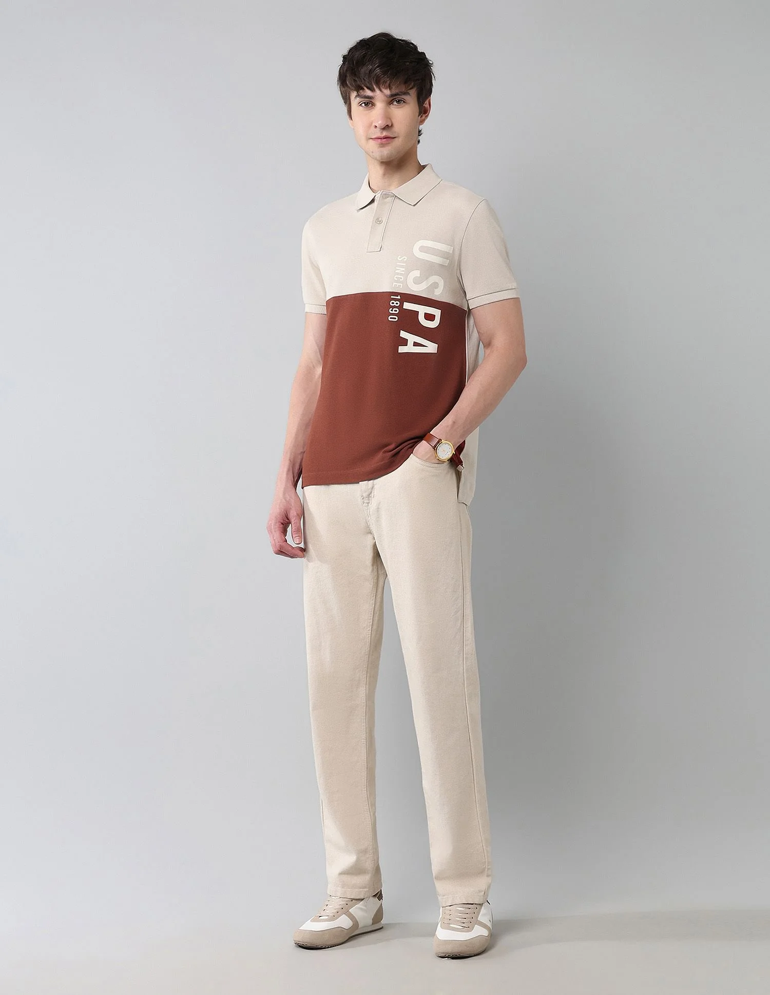 Cut & Sew Muscle Fit Polo Shirt - Image 3