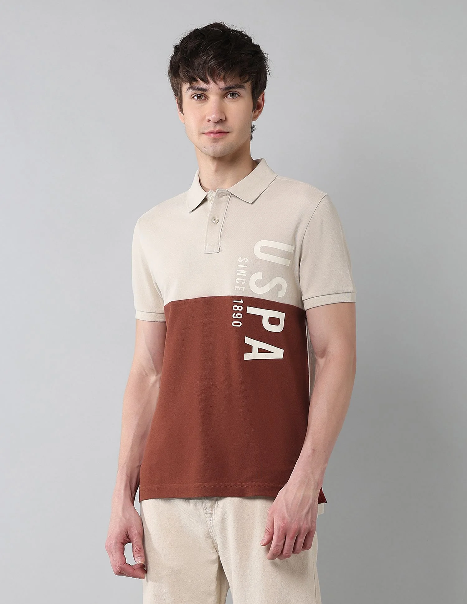 Cut & Sew Muscle Fit Polo Shirt - Image 4