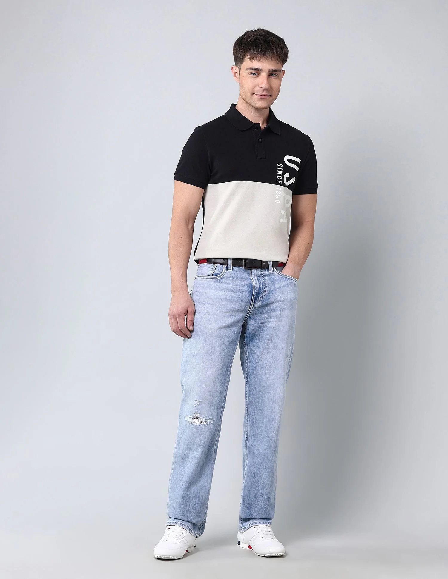 Cut & Sew Muscle Fit Polo Shirt - Image 3
