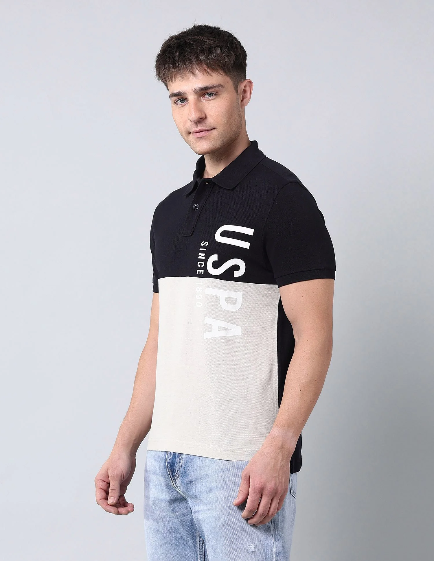 Cut & Sew Muscle Fit Polo Shirt - Image 4
