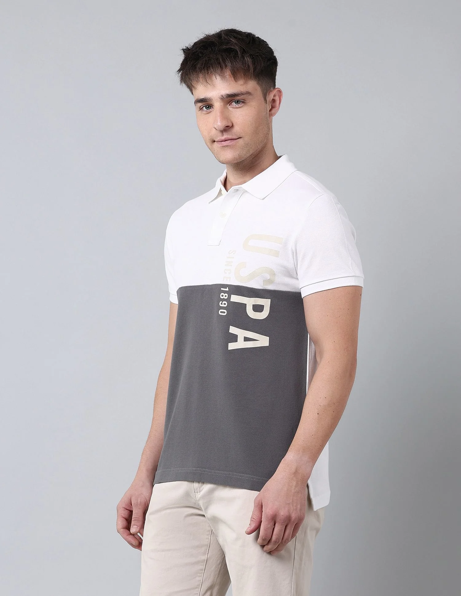 Cut & Sew Muscle Fit Polo Shirt - Image 4