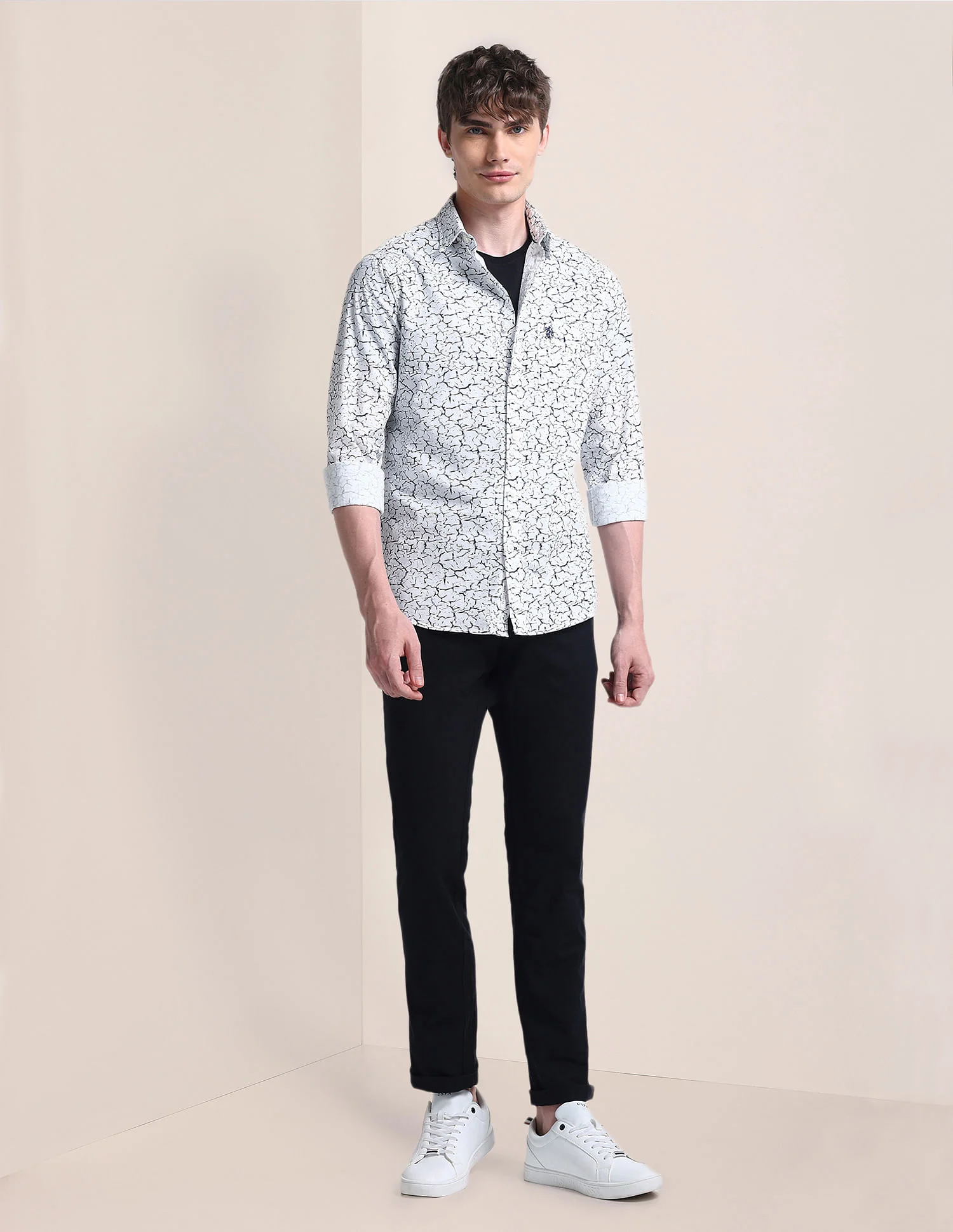 Cutaway Collar Cotton Shirt - Image 3