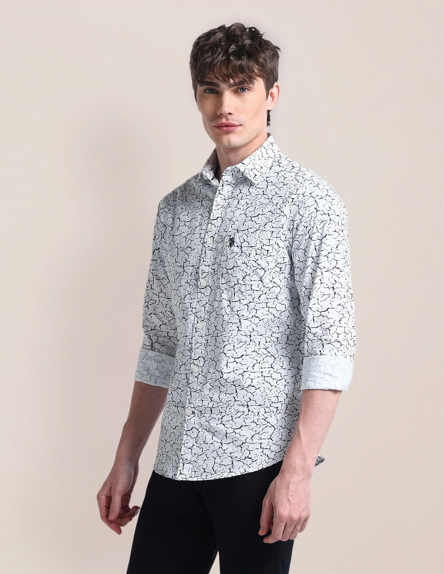 Cutaway Collar Cotton Shirt - Image 4