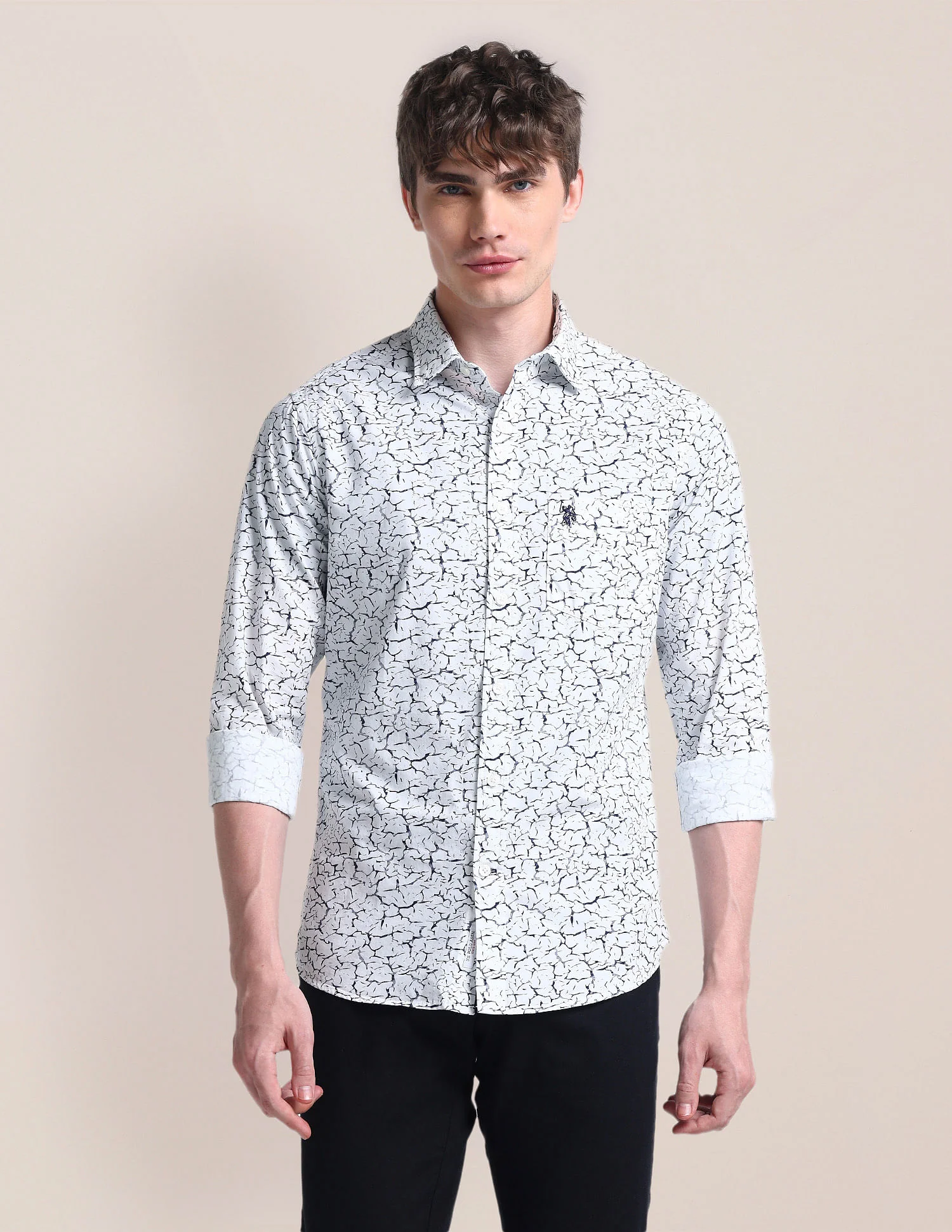 Cutaway Collar Cotton Shirt - Image 6