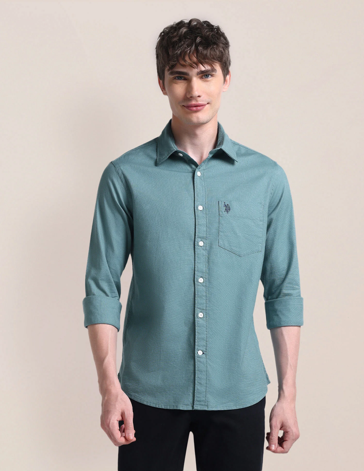 Cutaway Collar Cotton Shirt - Image 6