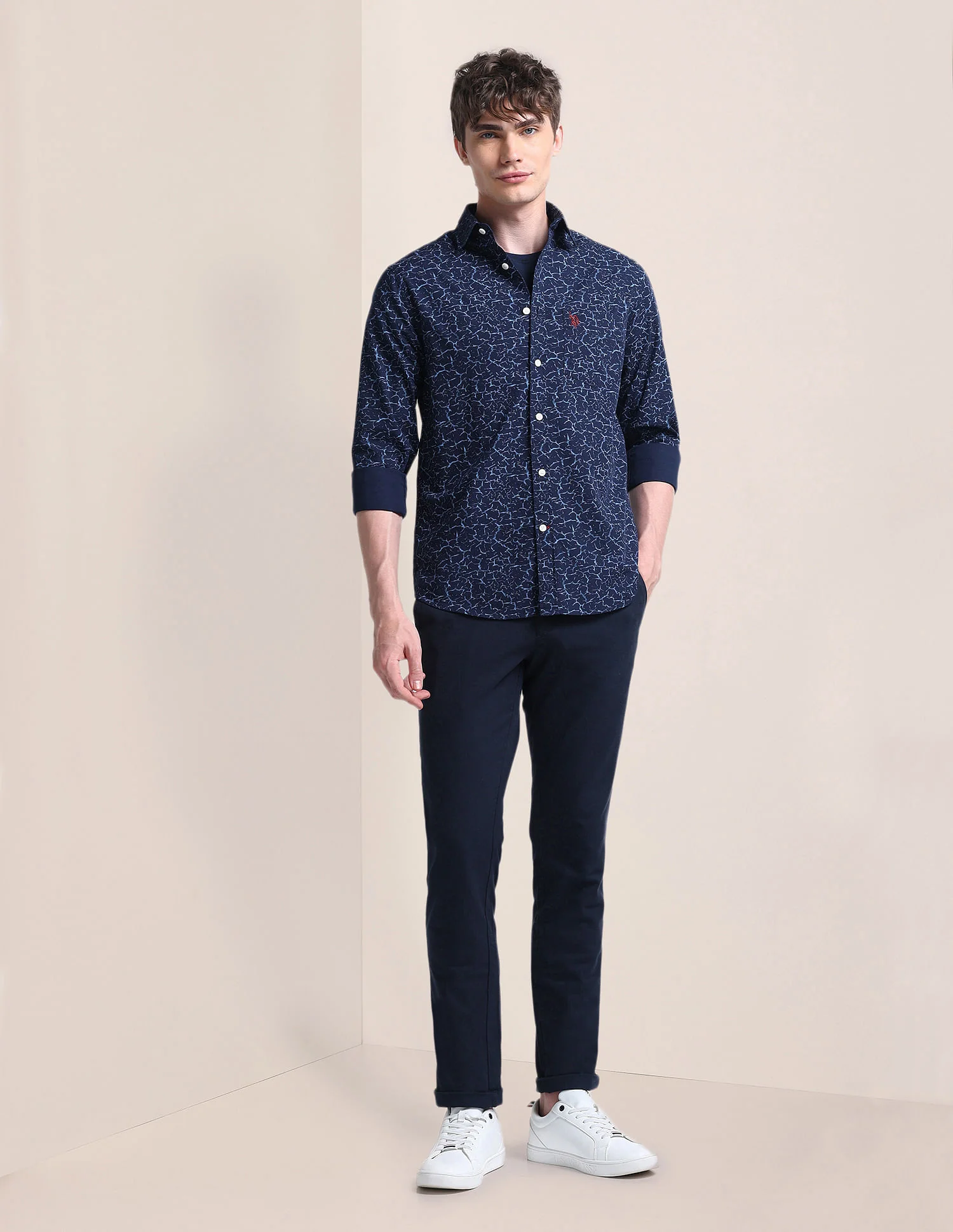 Cutaway Collar Cotton Shirt - Image 3