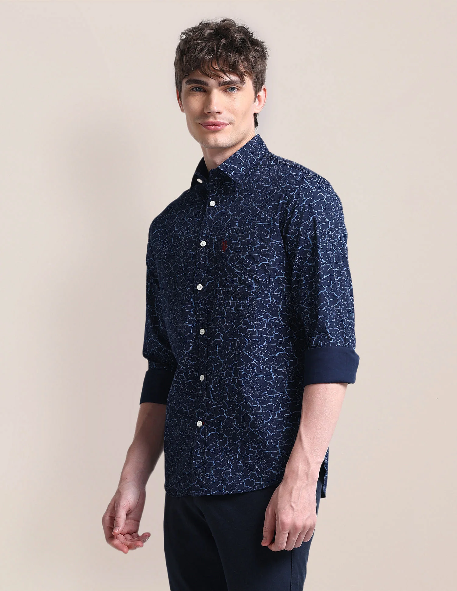 Cutaway Collar Cotton Shirt - Image 4