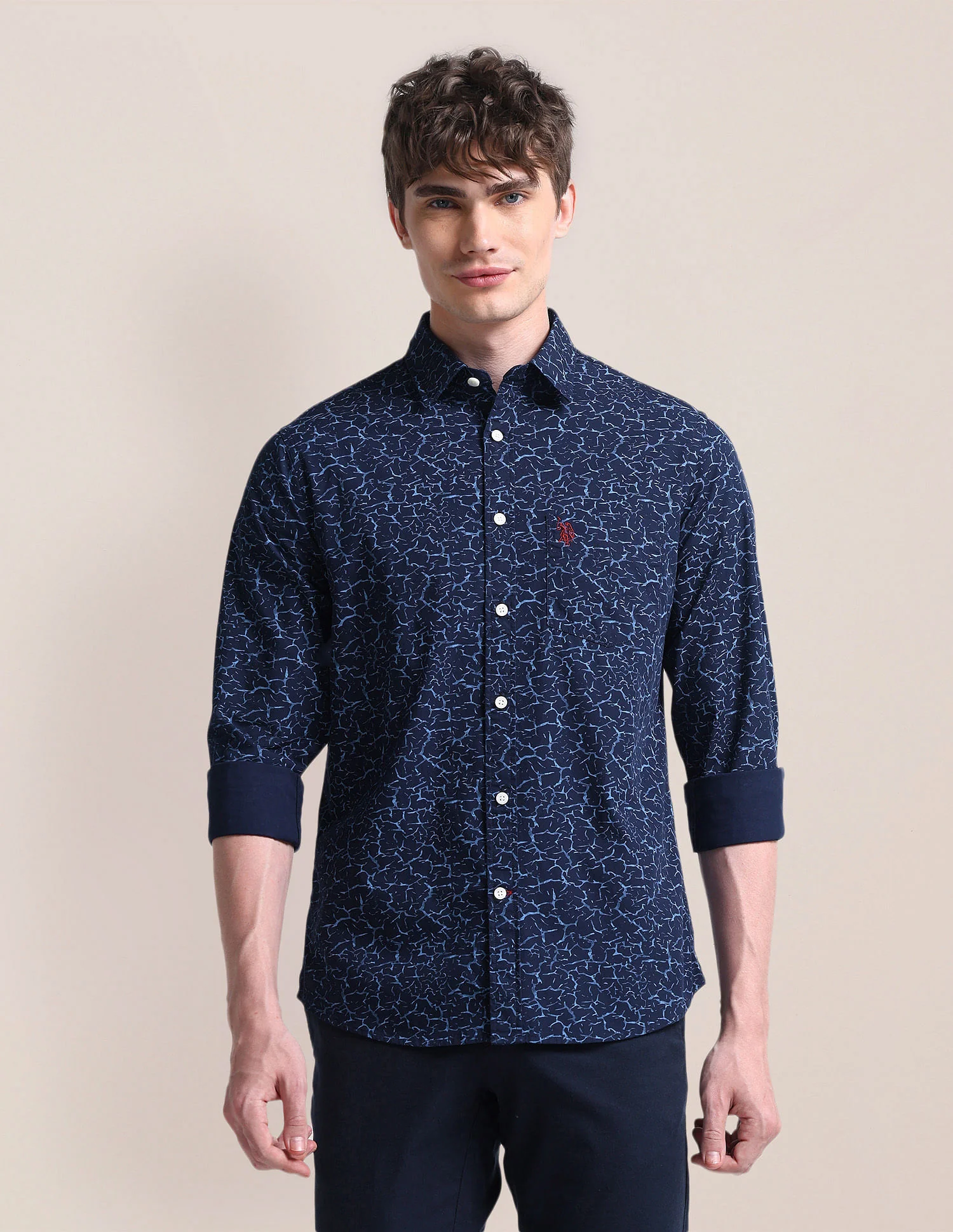 Cutaway Collar Cotton Shirt - Image 6