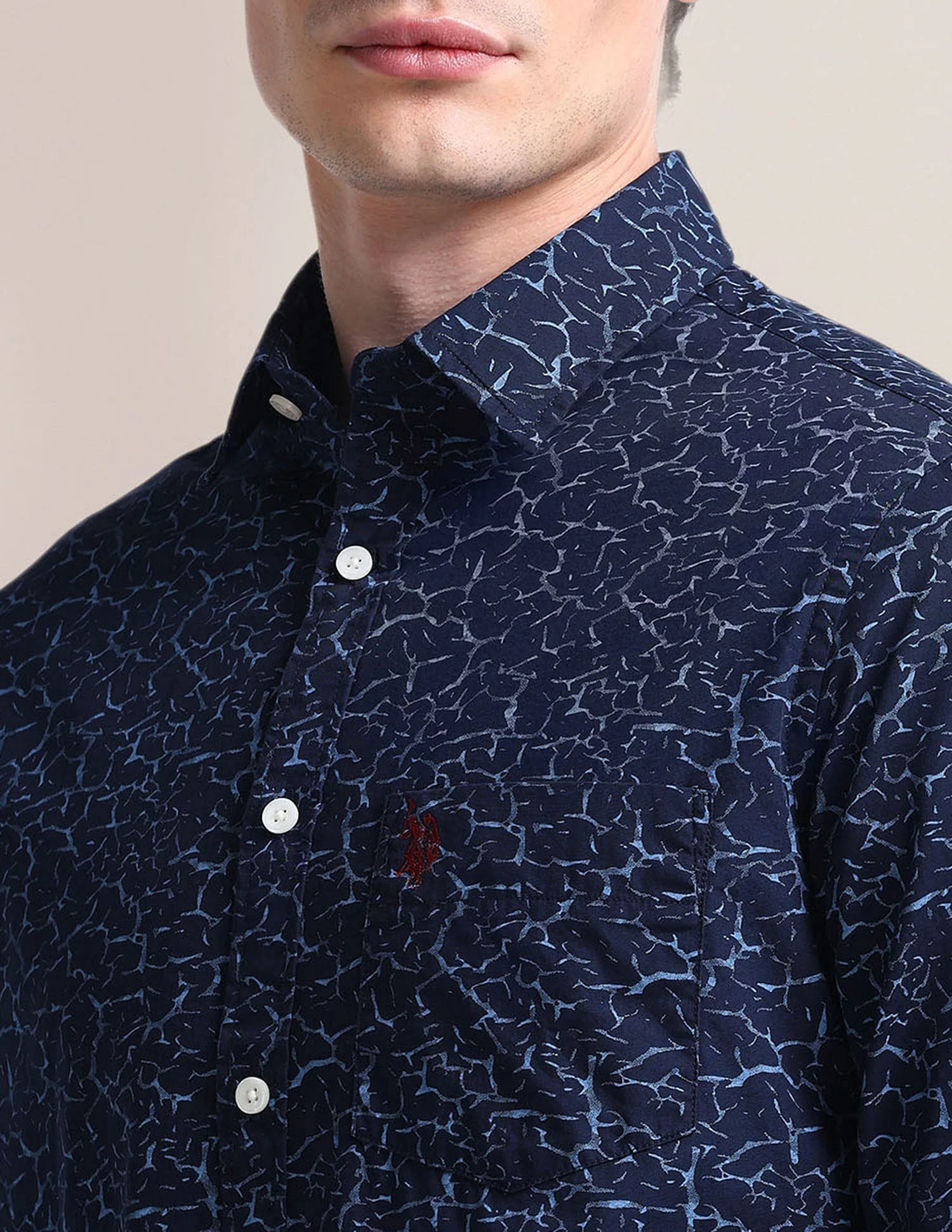 Cutaway Collar Cotton Shirt - Image 7