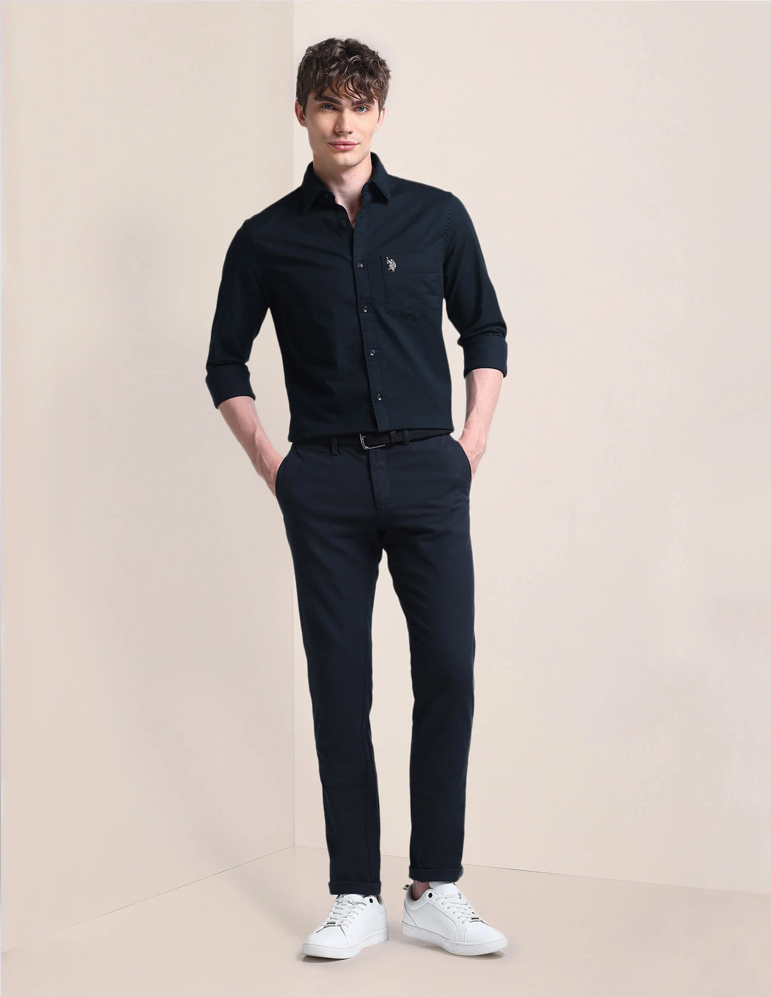 Cutaway Collar Cotton Shirt - Image 3