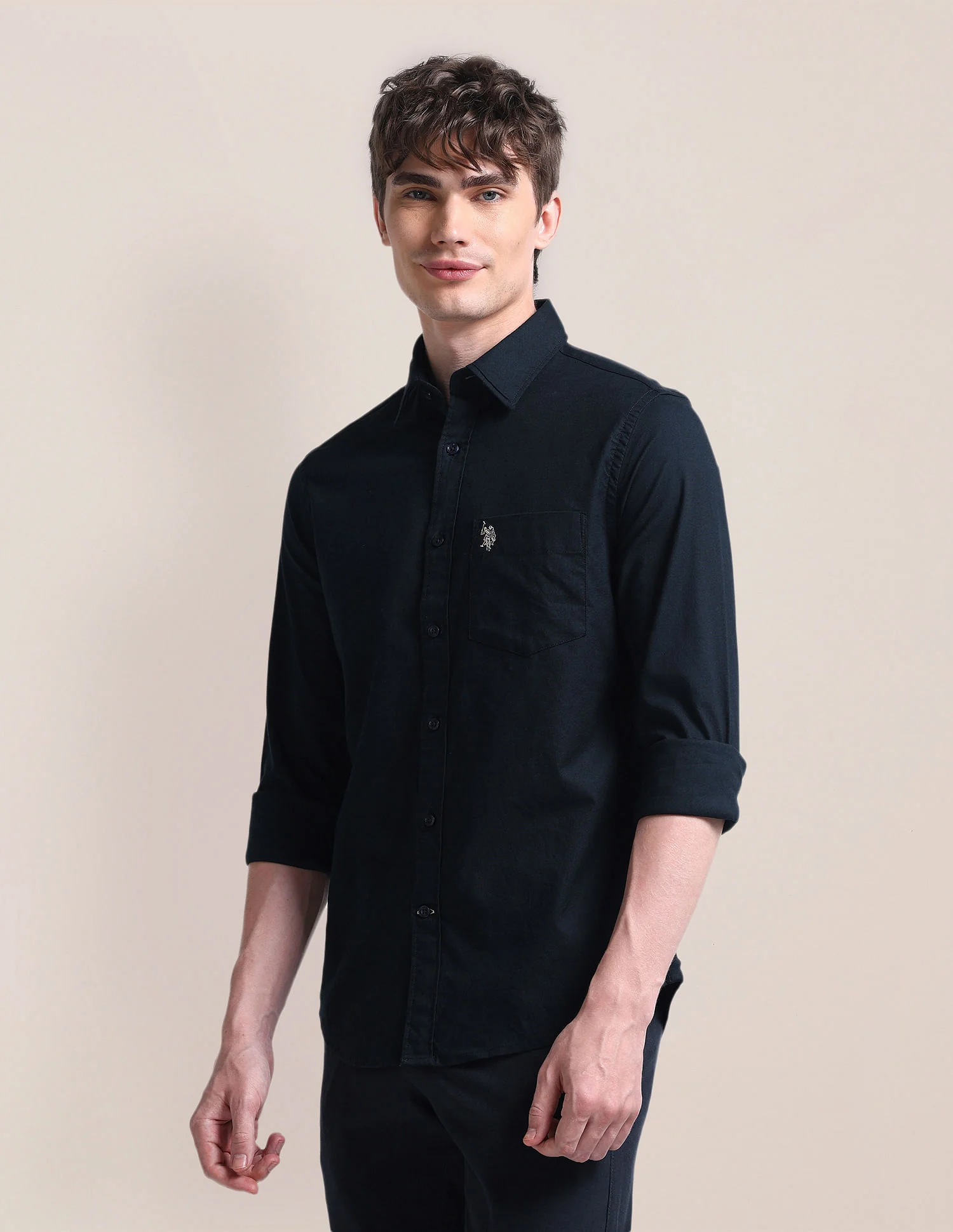 Cutaway Collar Cotton Shirt - Image 4
