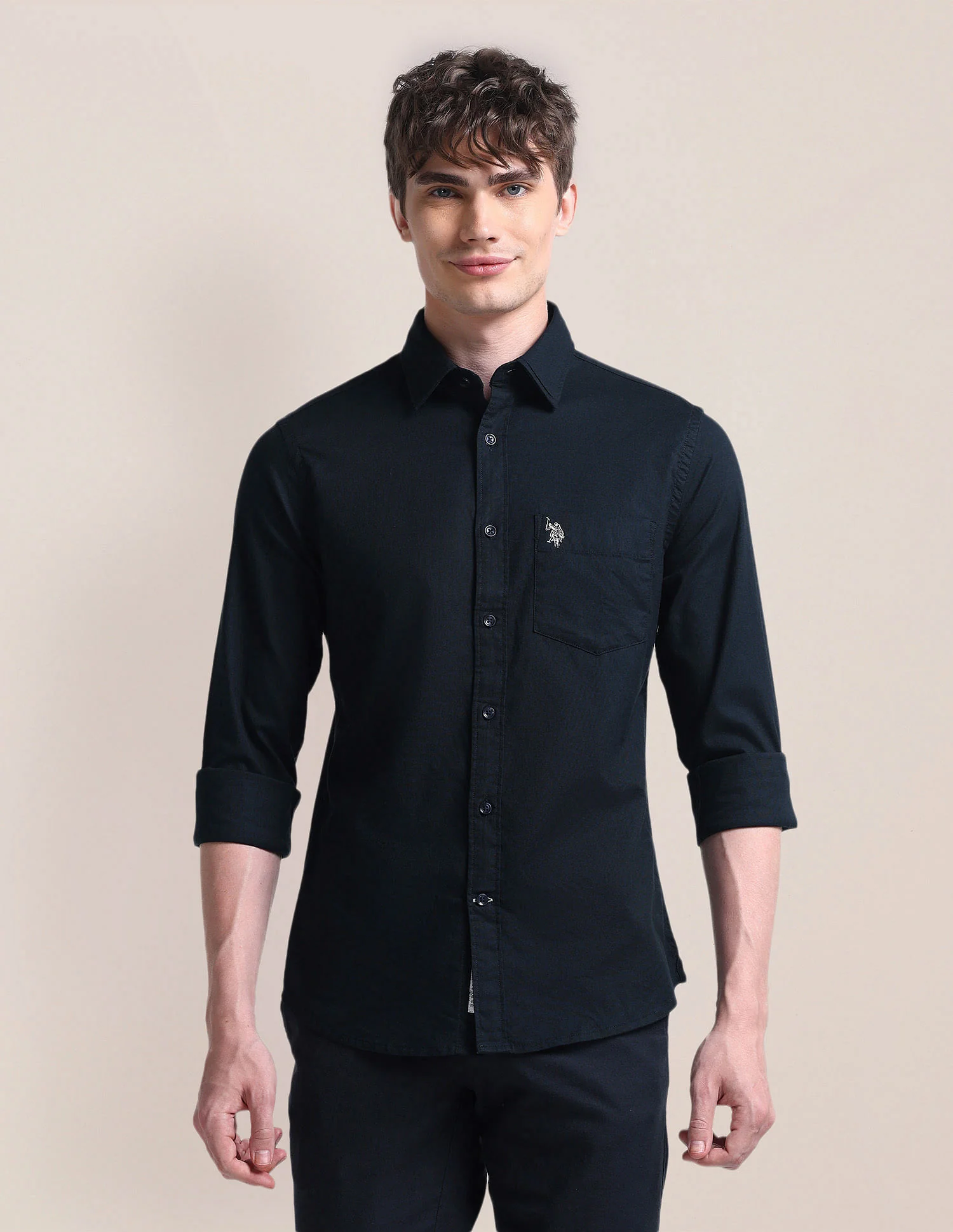 Cutaway Collar Cotton Shirt - Image 6