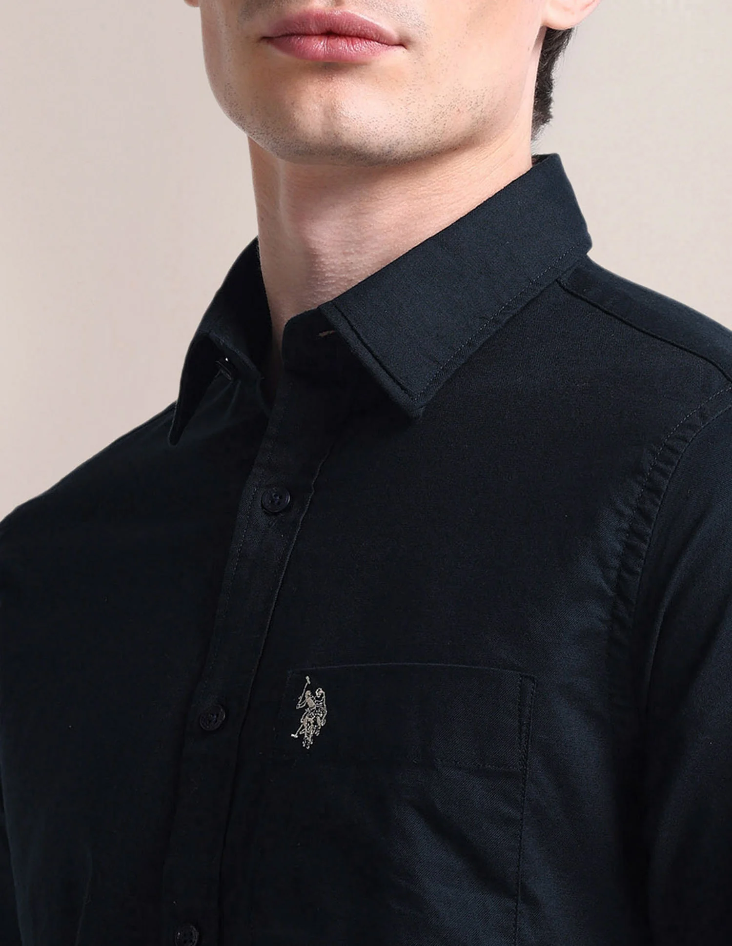 Cutaway Collar Cotton Shirt - Image 7