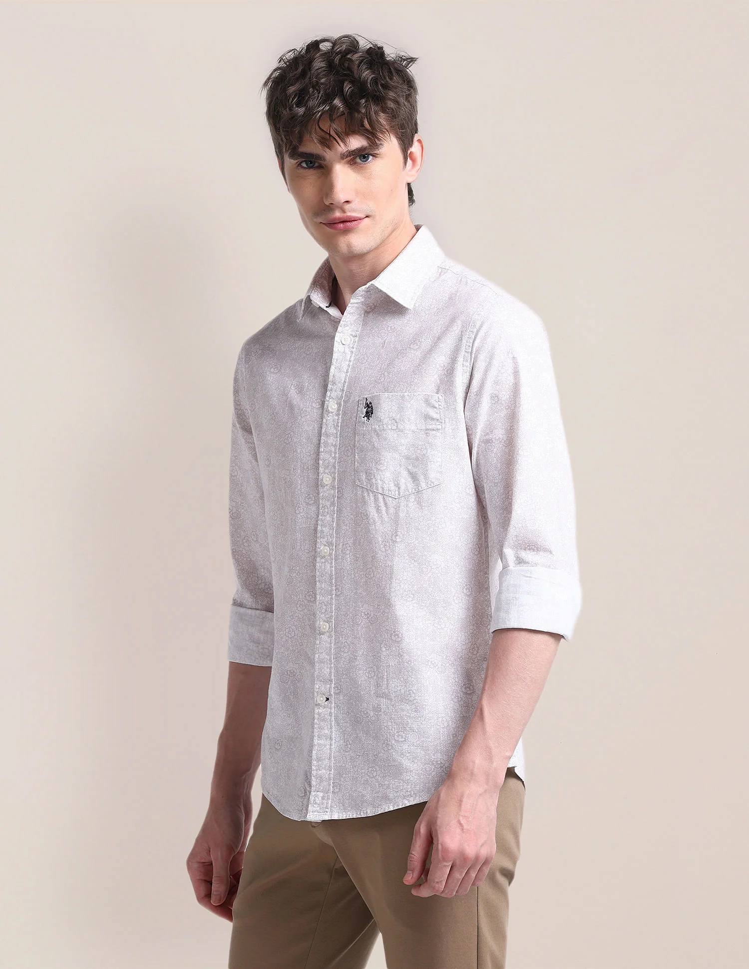 Cutaway Collar Floral Shirt - Image 4