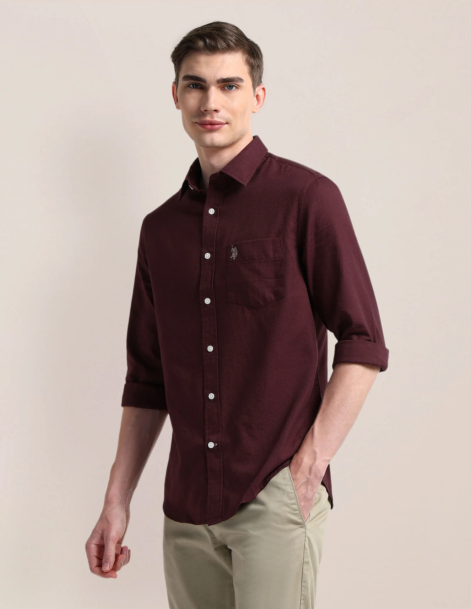 Cutaway Collar Premium Cotton Shirt - Image 4
