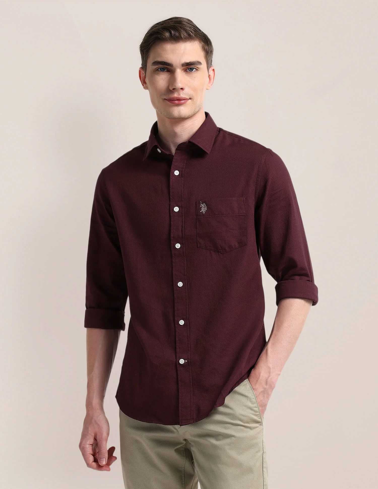 Cutaway Collar Premium Cotton Shirt - Image 6