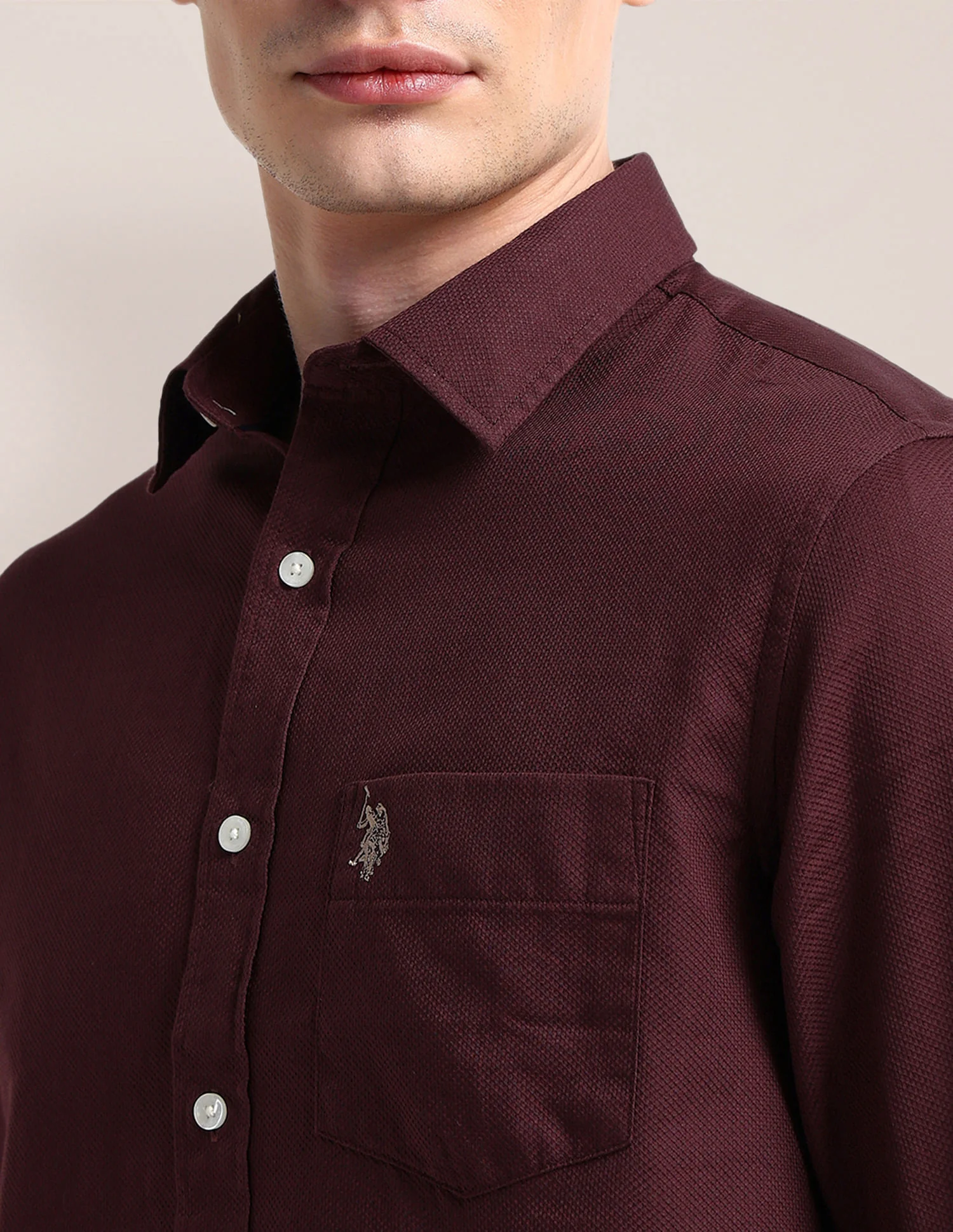 Cutaway Collar Premium Cotton Shirt - Image 7
