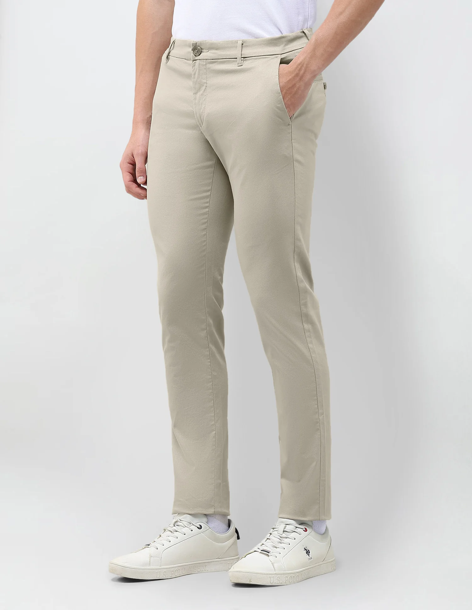 Denver Slim Fit Dobby Trousers - Image 4