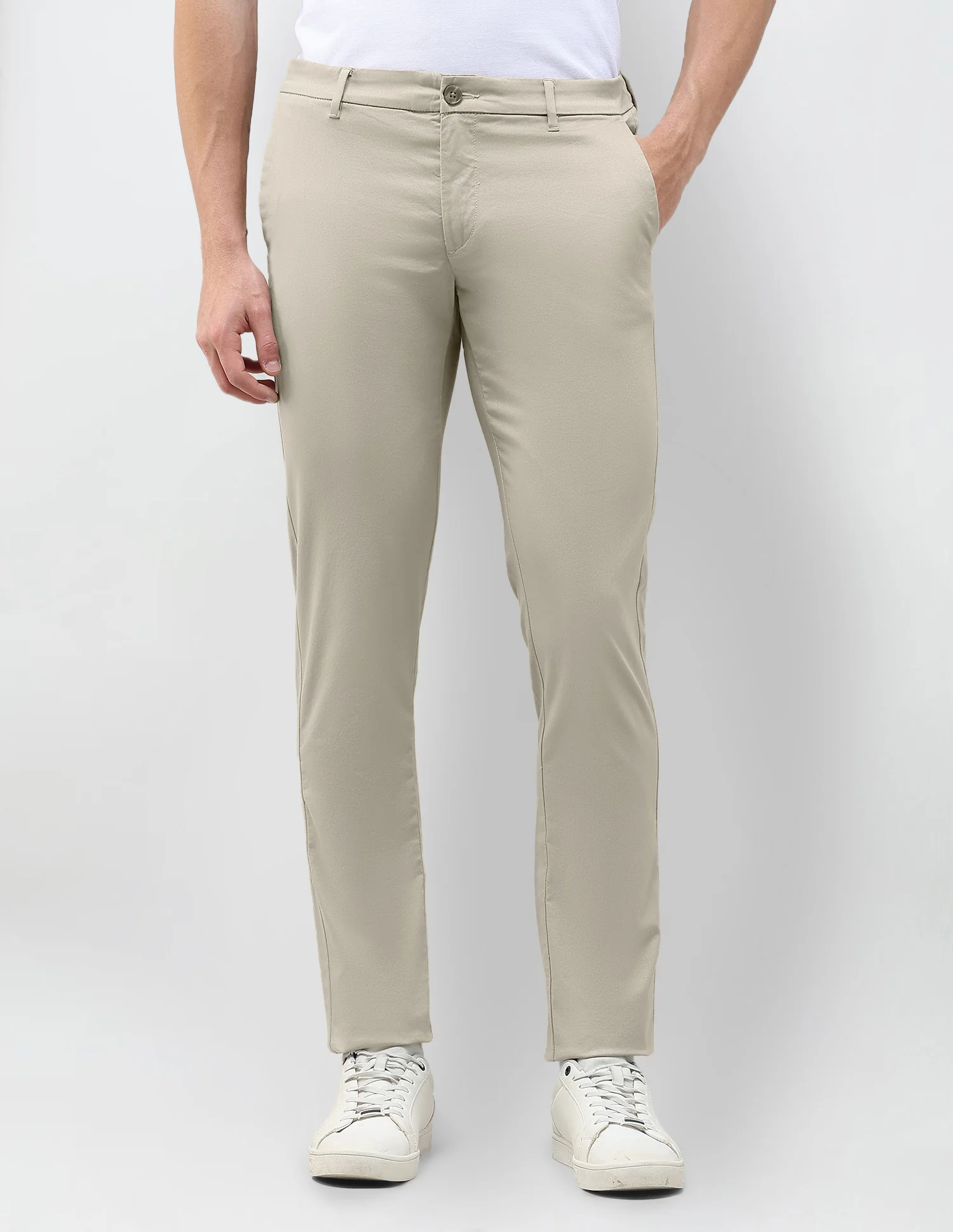 Denver Slim Fit Dobby Trousers - Image 6