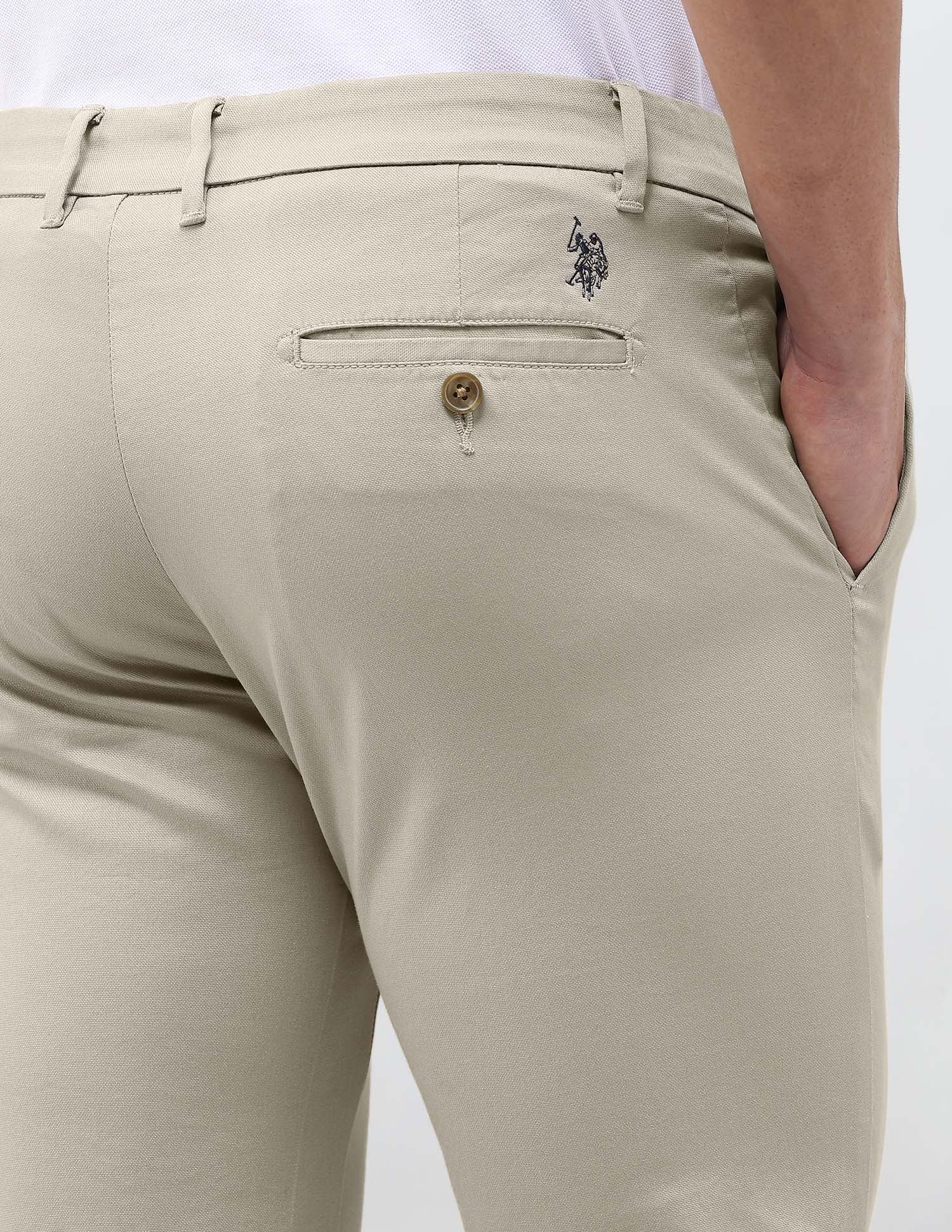 Denver Slim Fit Dobby Trousers - Image 8