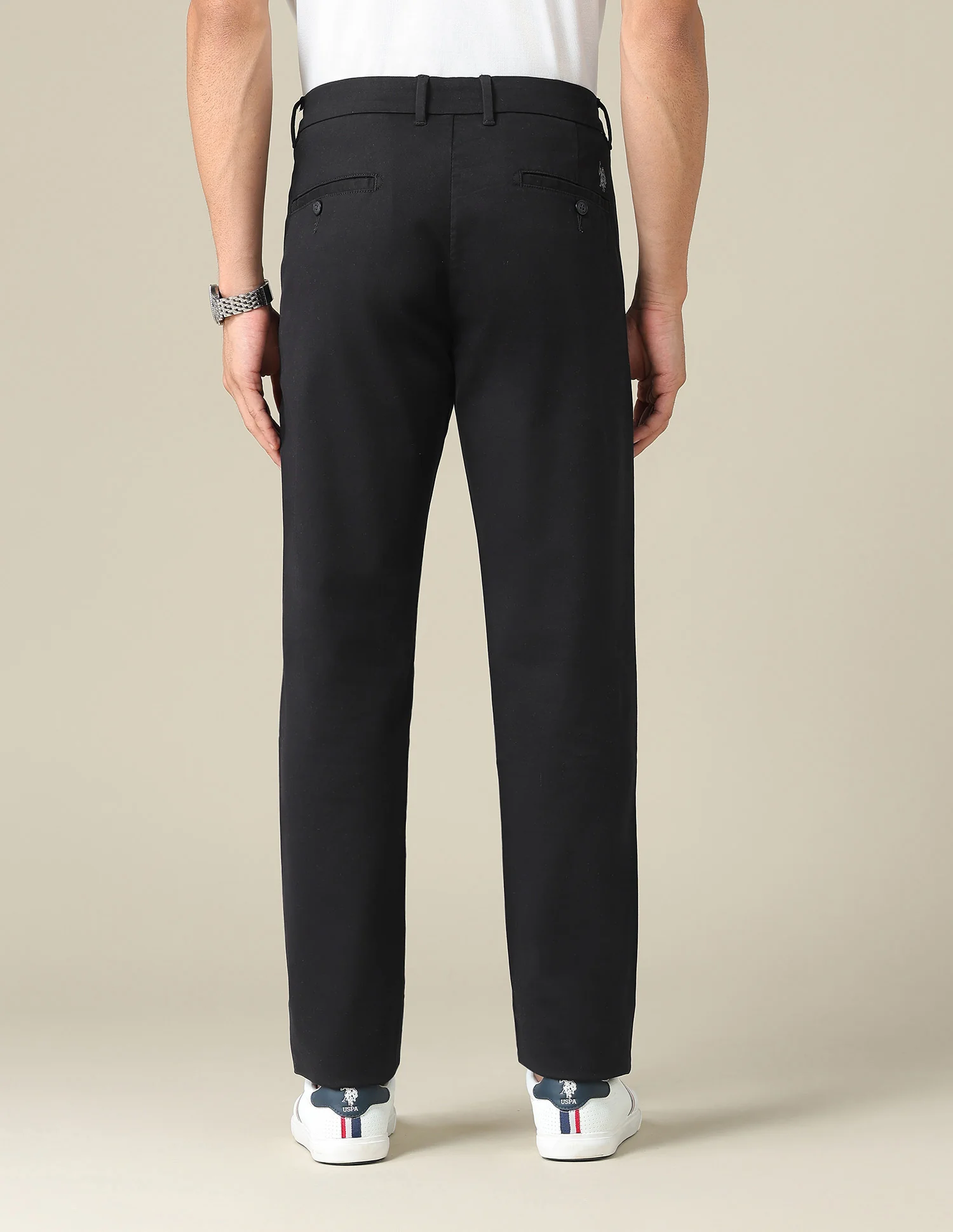 Denver Slim Fit Dobby Trousers - Image 5
