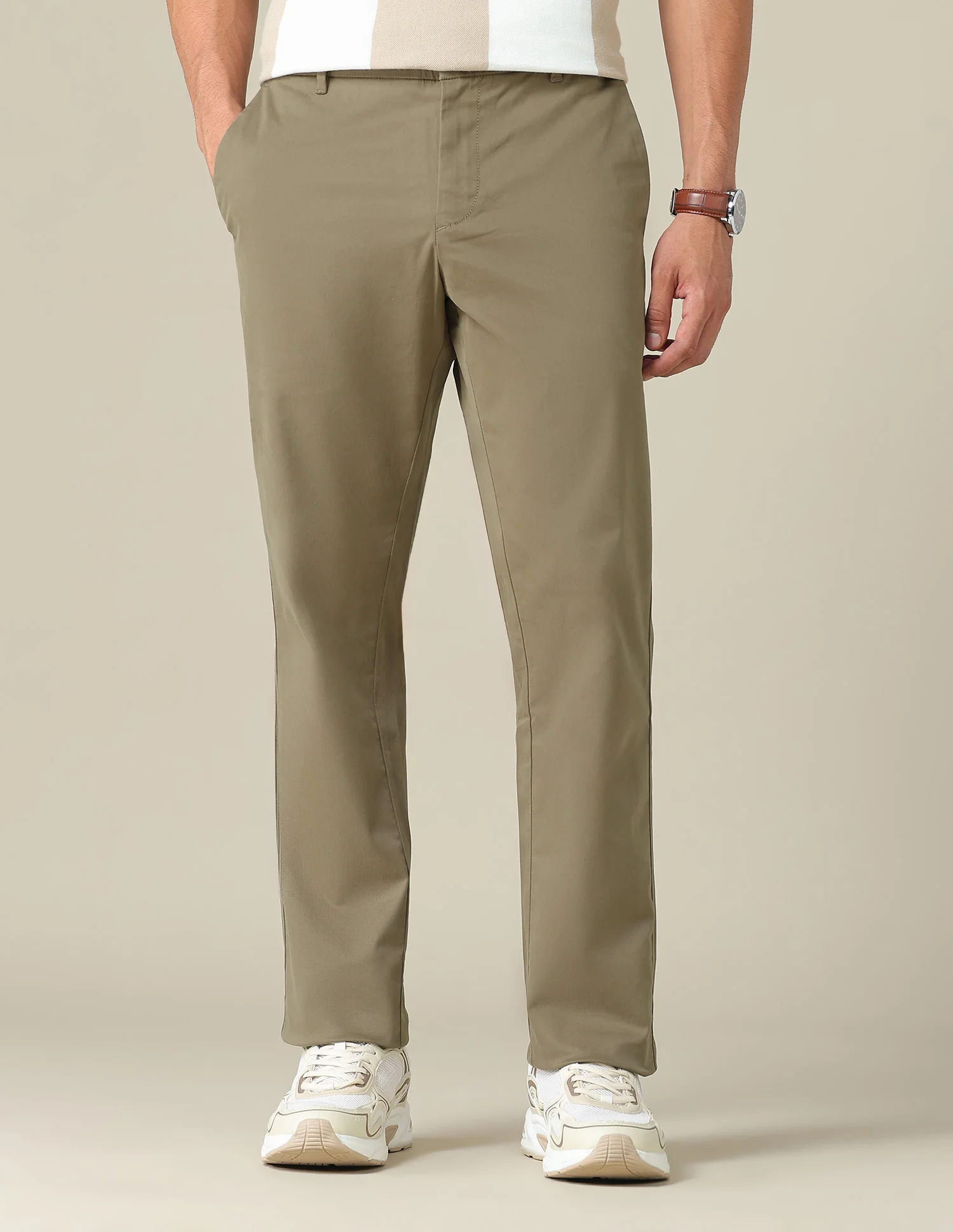 Denver Slim Fit Dobby Trousers