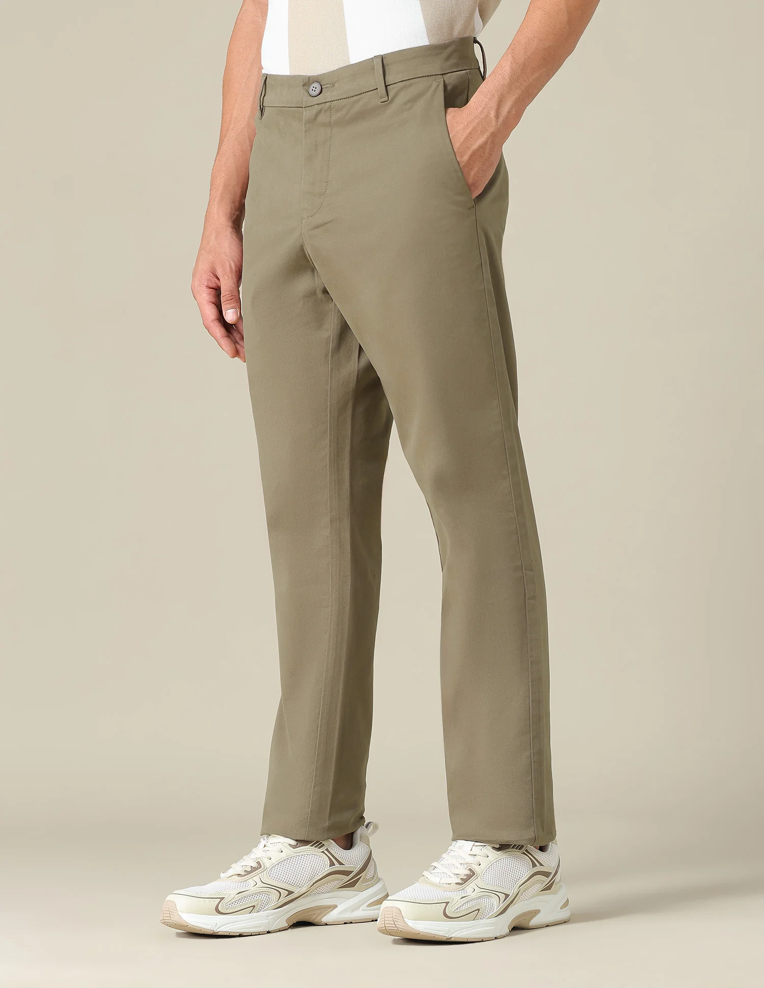 Denver Slim Fit Dobby Trousers - Image 4