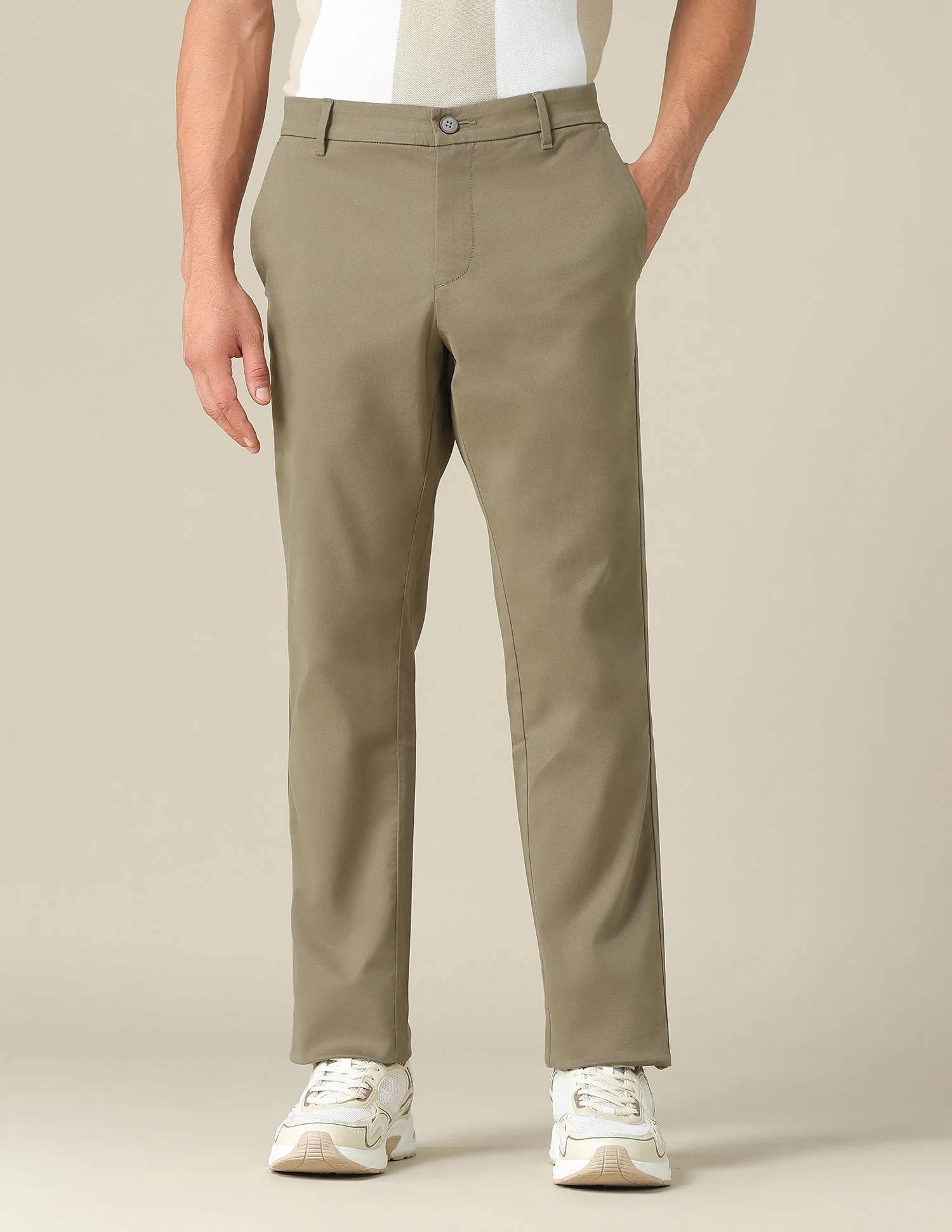 Denver Slim Fit Dobby Trousers - Image 6