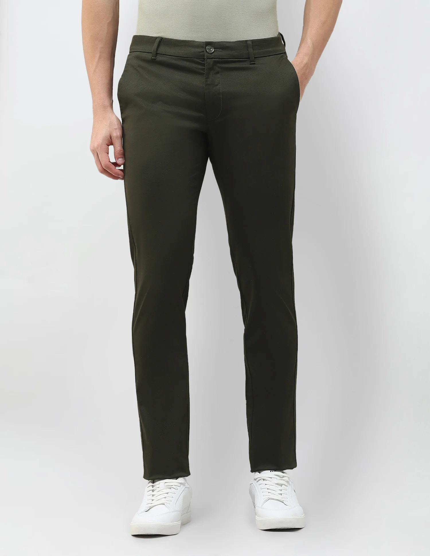 Denver Slim Fit Dobby Trousers - Image 6
