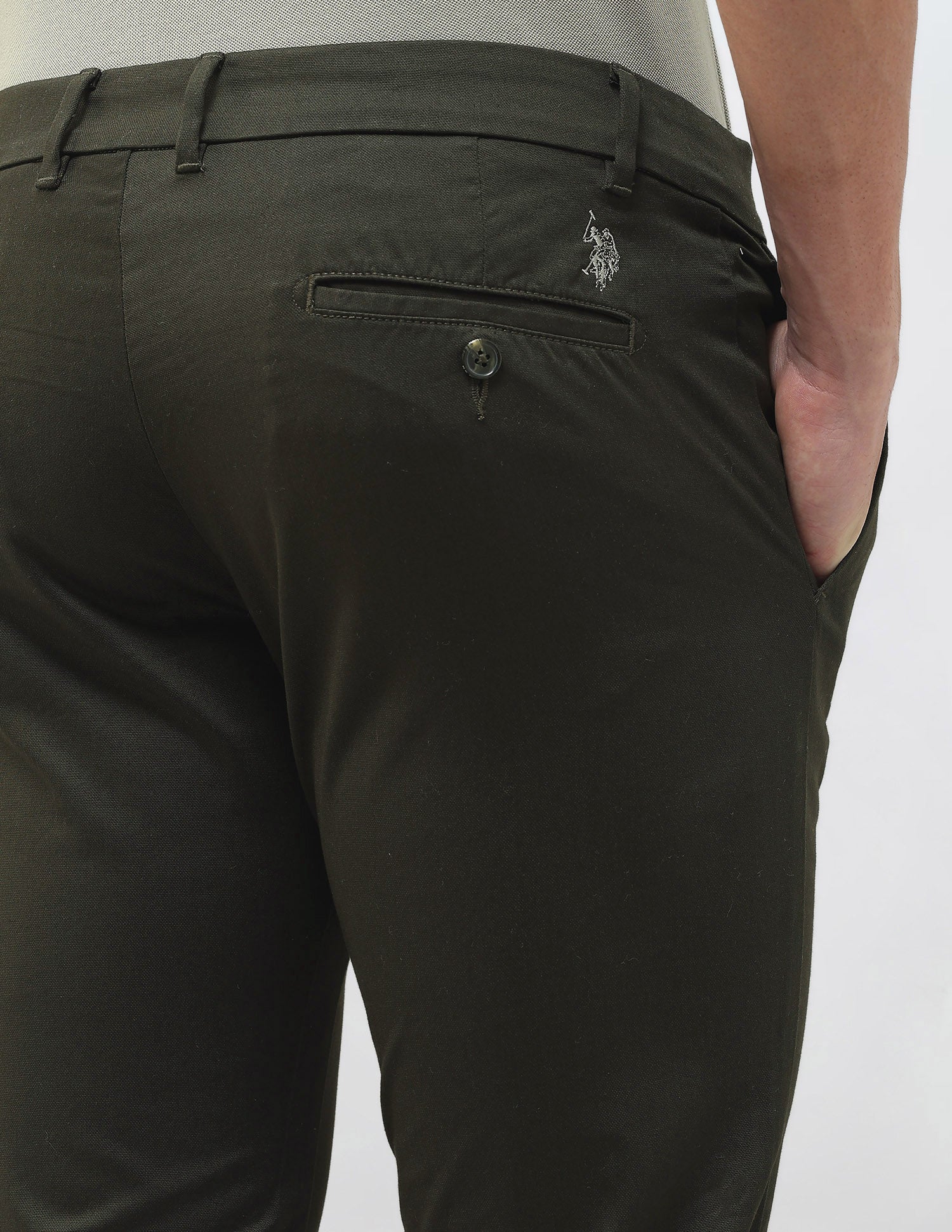 Denver Slim Fit Dobby Trousers - Image 8