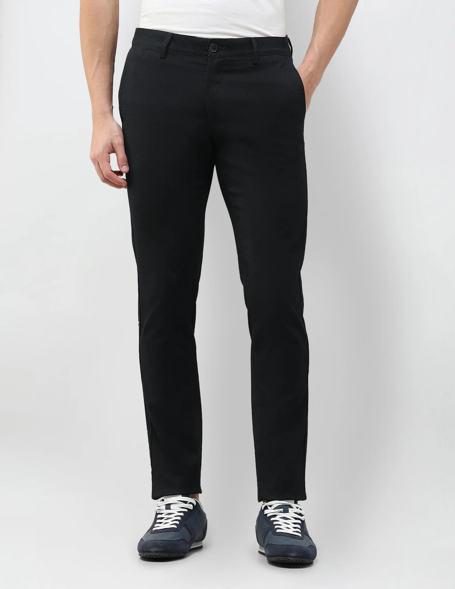 Denver Slim Fit Dobby Trousers - Image 6