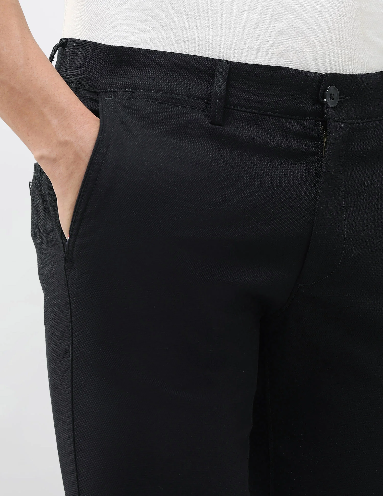 Denver Slim Fit Dobby Trousers - Image 7