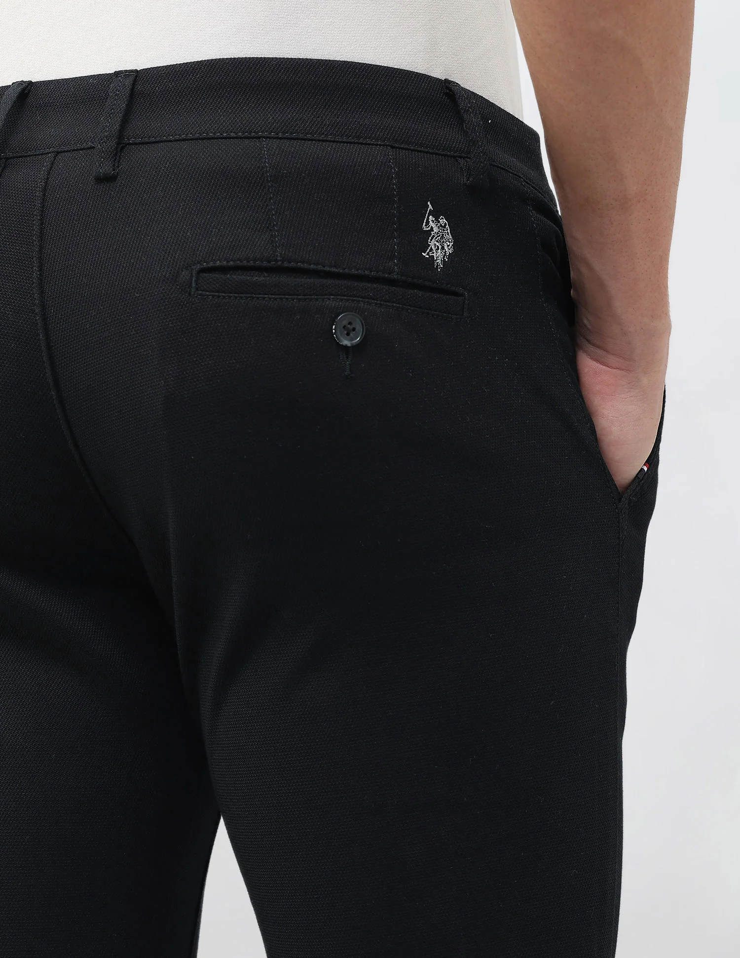 Denver Slim Fit Dobby Trousers - Image 8