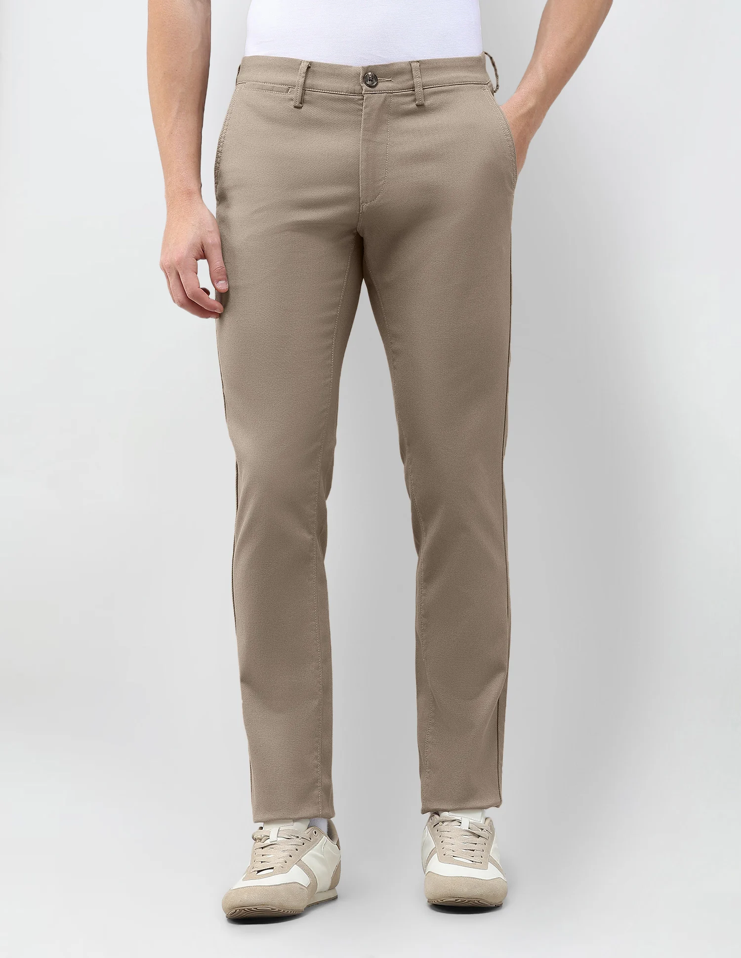 Denver Slim Fit Dobby Trousers - Image 6