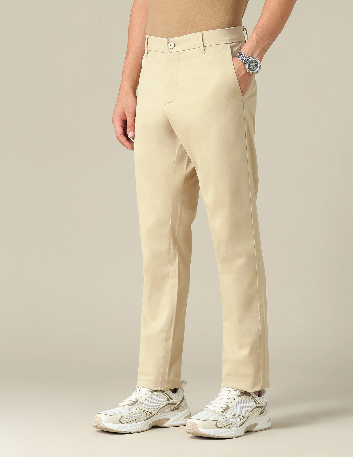 Denver Slim Fit Dobby Trousers - Image 4