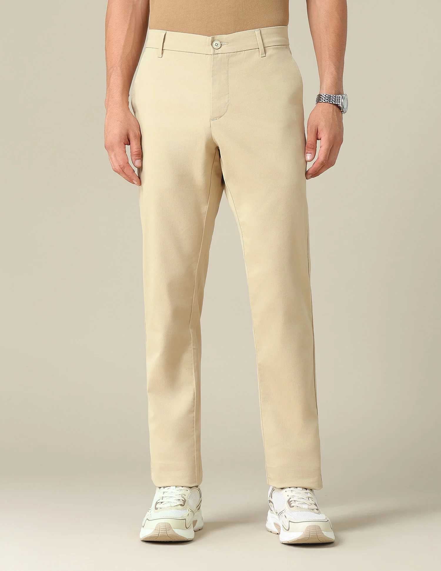 Denver Slim Fit Dobby Trousers - Image 6
