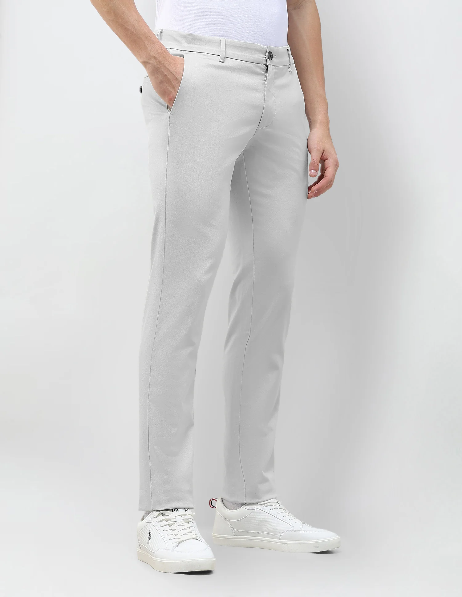 Denver Slim Fit Dobby Trousers - Image 4