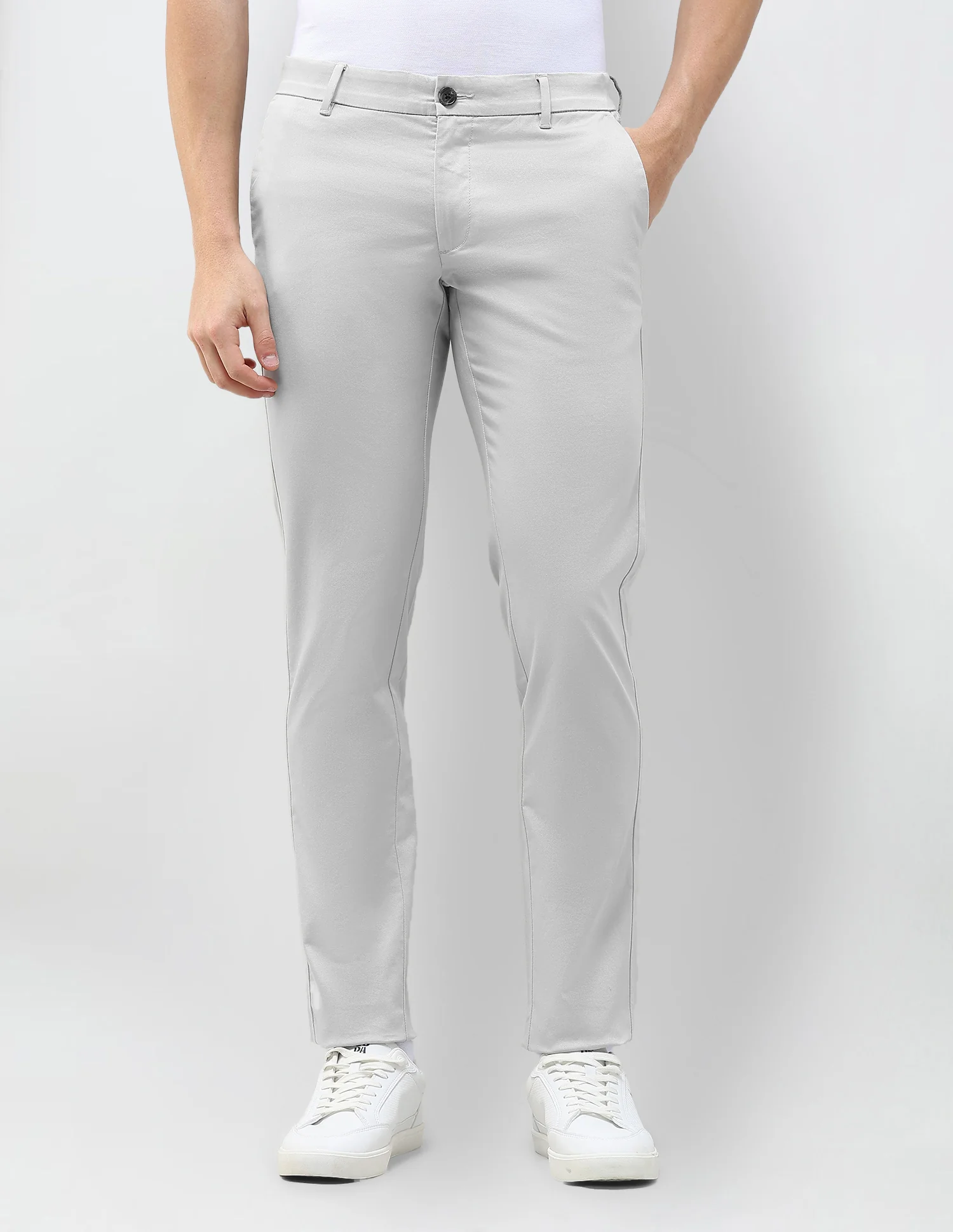 Denver Slim Fit Dobby Trousers - Image 6