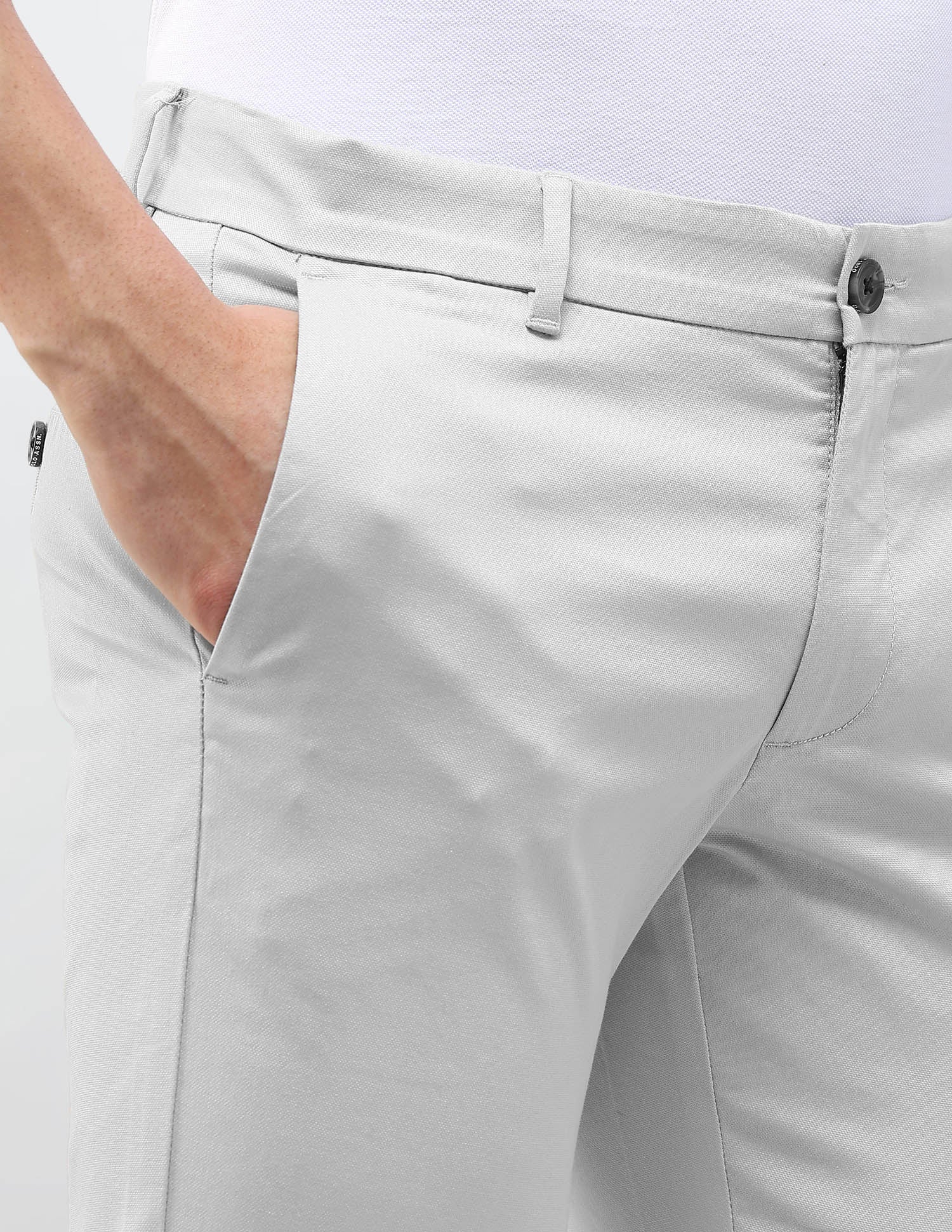 Denver Slim Fit Dobby Trousers - Image 7