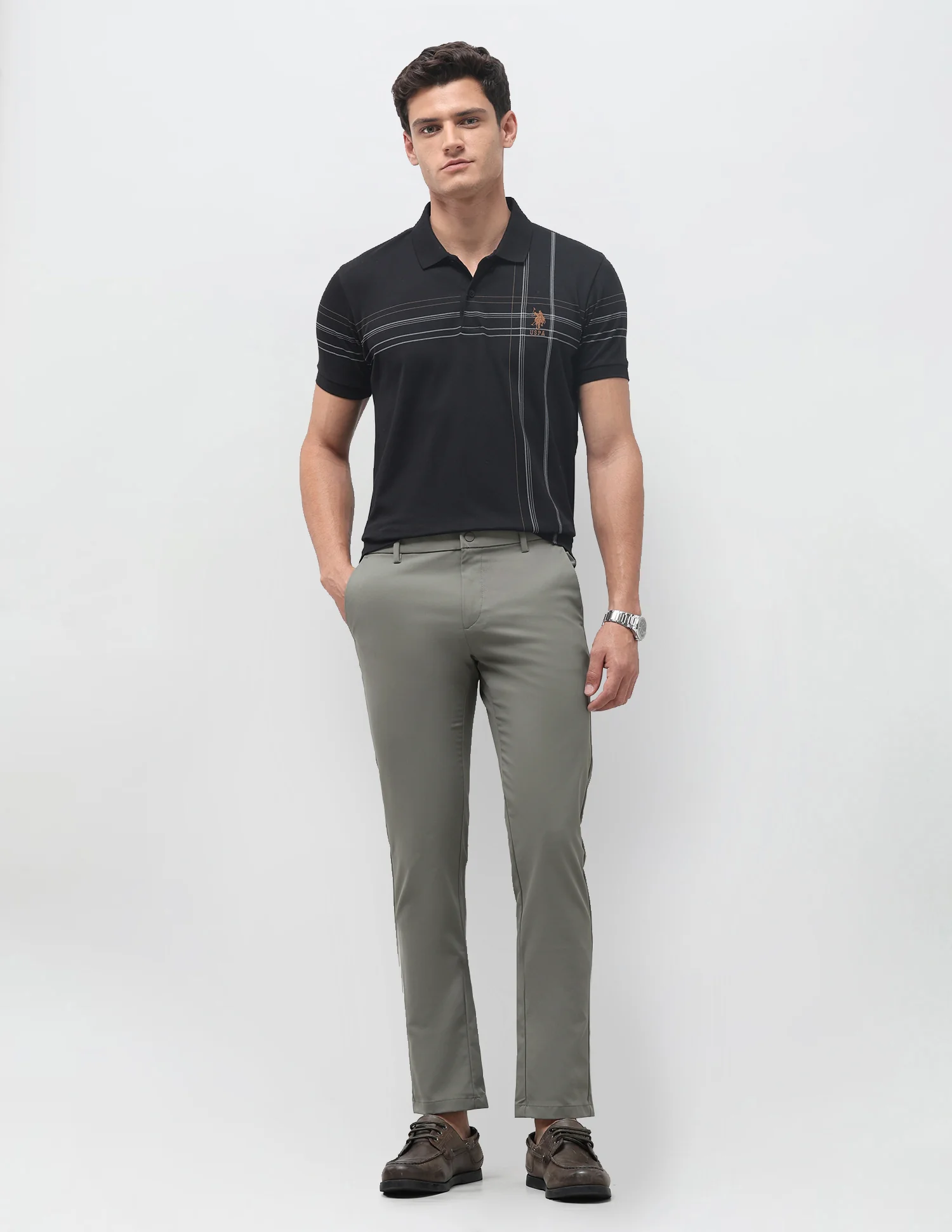 Denver Slim Fit Mid Rise Trousers - Image 3