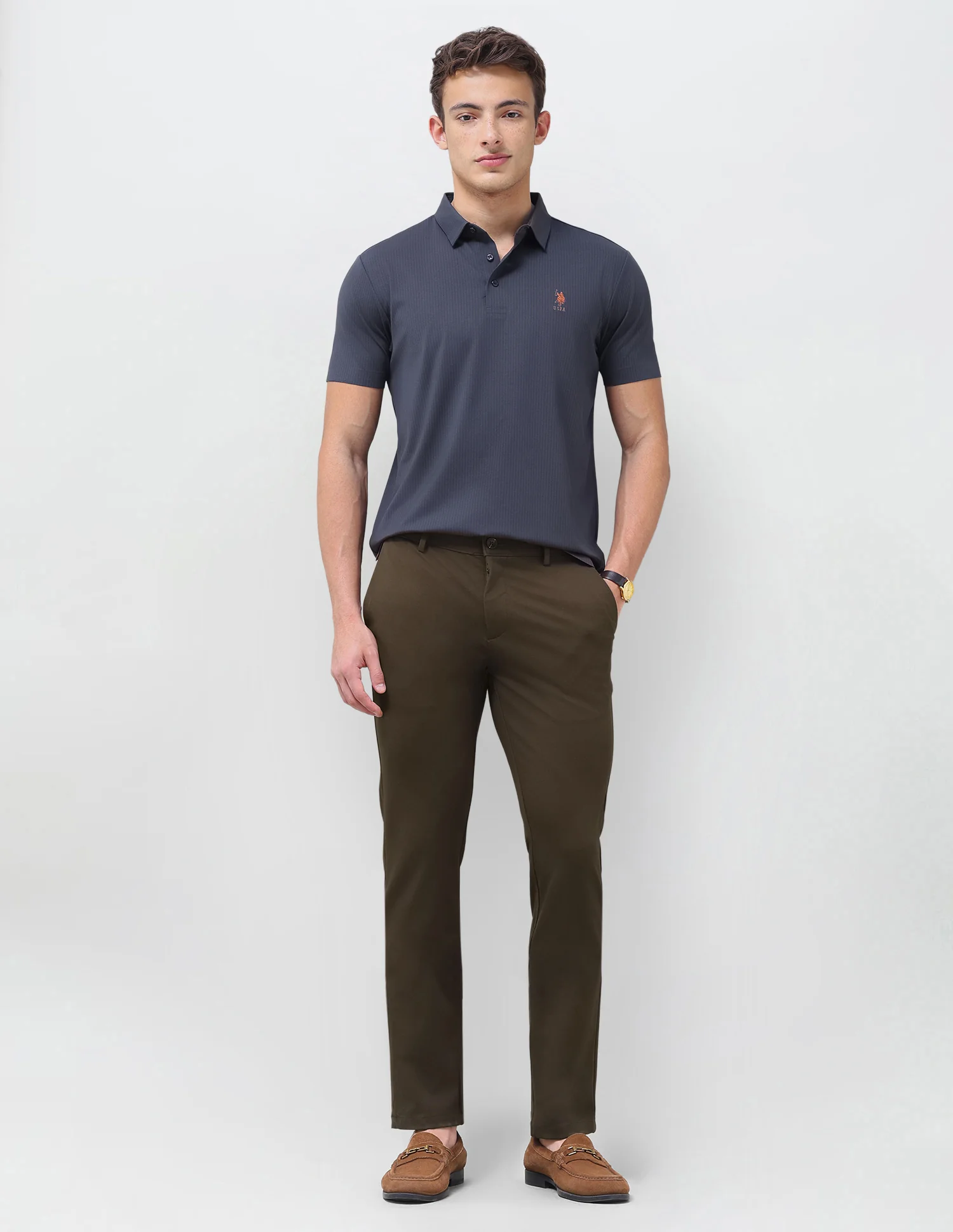 Denver Slim Fit Mid Rise Trousers - Image 3